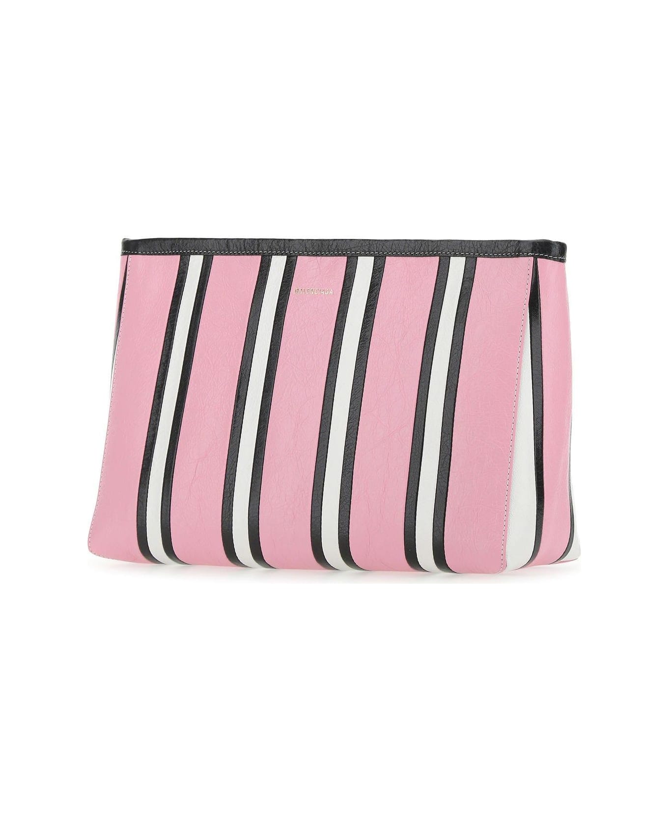 Balenciaga Multicolor Leather Barbes Clutch - PINK クラッチバッグ