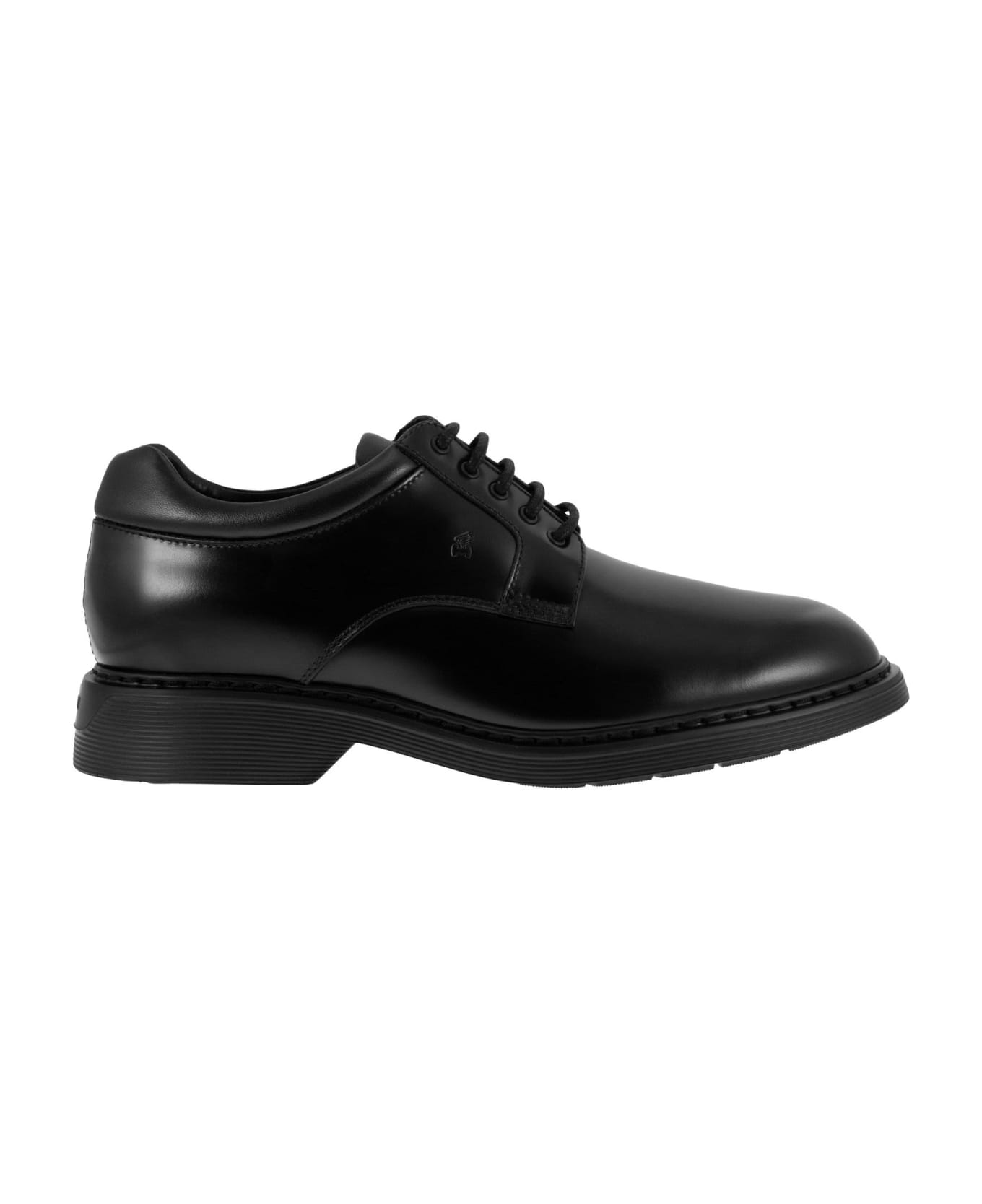 Hogan H576 - Derby Lace-ups With Rubber Bottom - Black