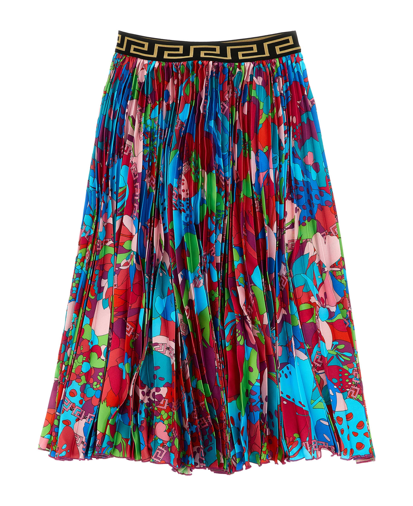 Young Versace Floral Skirt - Azzurro Multicolor ボトムス