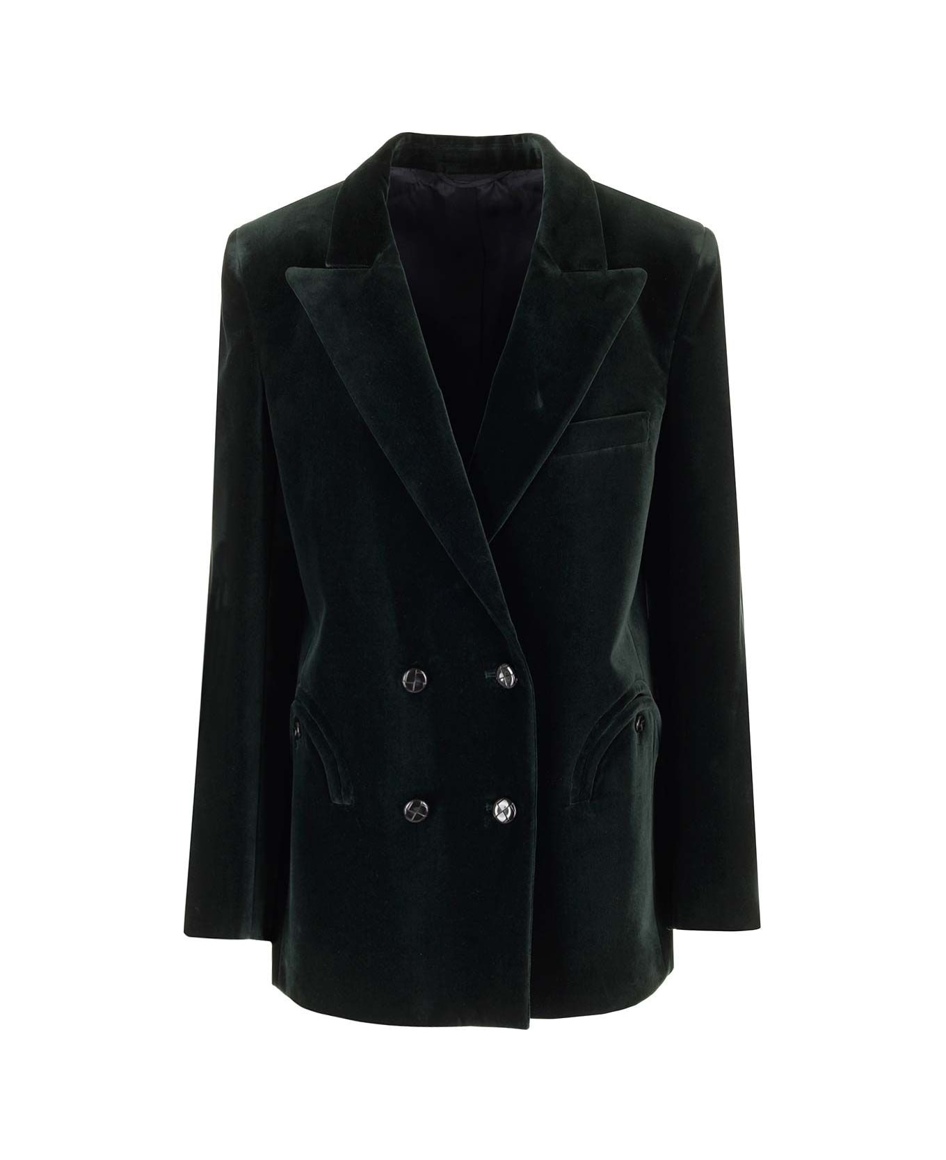 Blazé Milano "jealousy" Velvet Blazer - Green