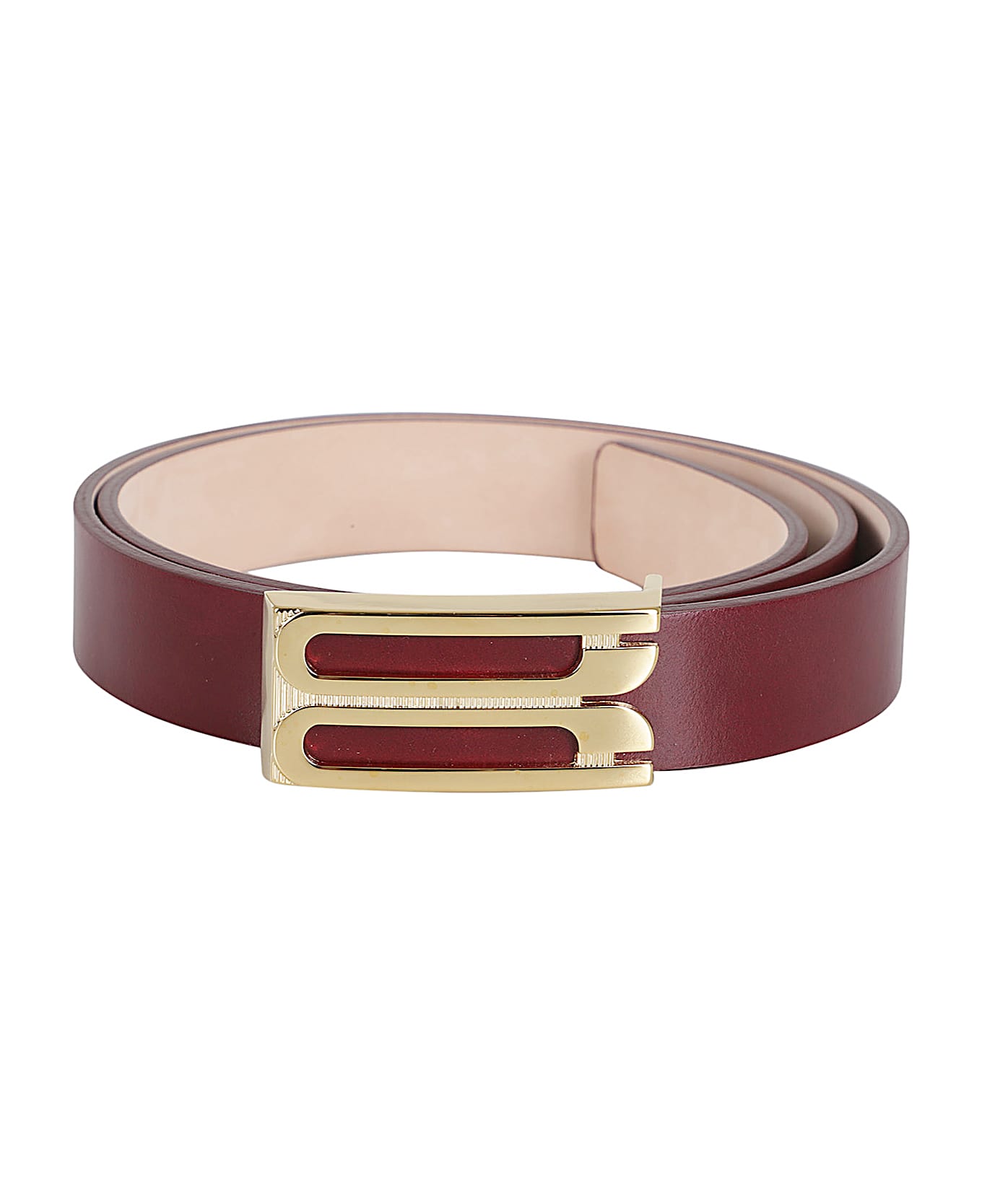 Victoria Beckham Regular Bbuckle Belt - Burgundy