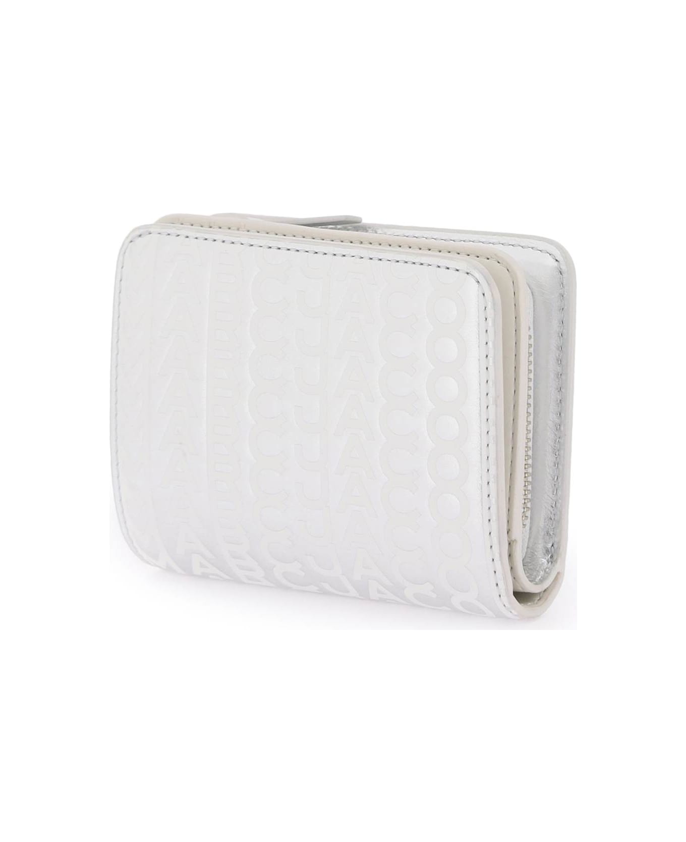 Marc Jacobs Compact Wallet - SILVER BRIGHT WHITE