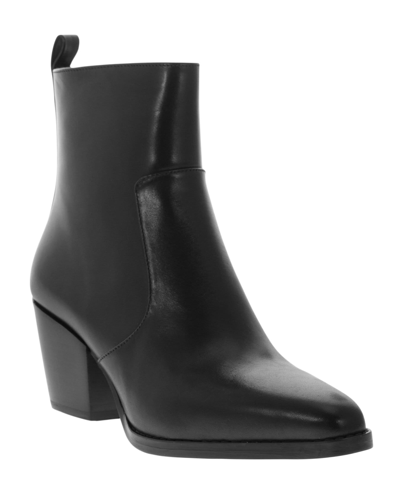 Michael Kors Harlow - Leather Ankle Boot - Black ブーツ