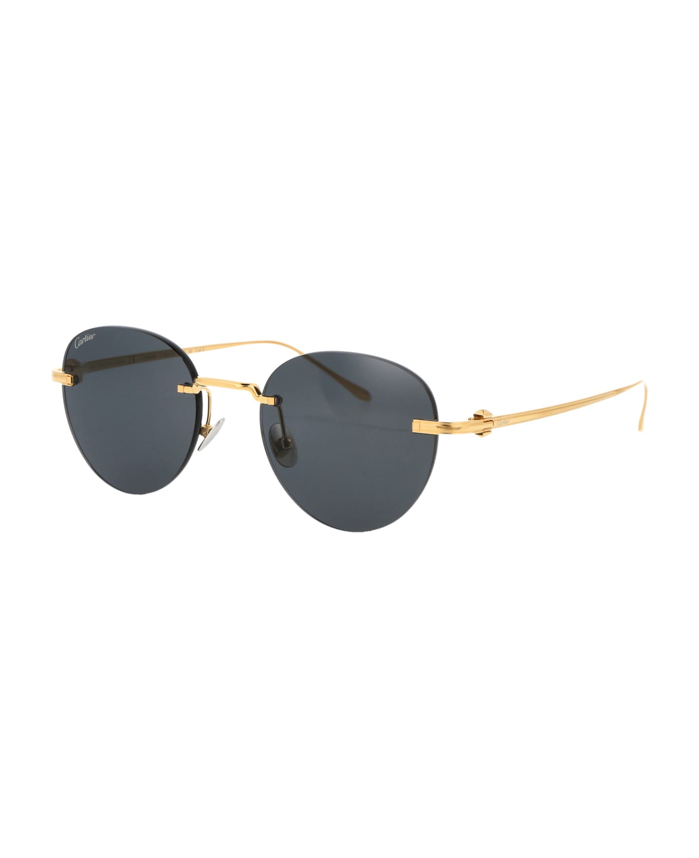 Cartier Eyewear Ct0331s Sunglasses - 002 GOLD GOLD GREY