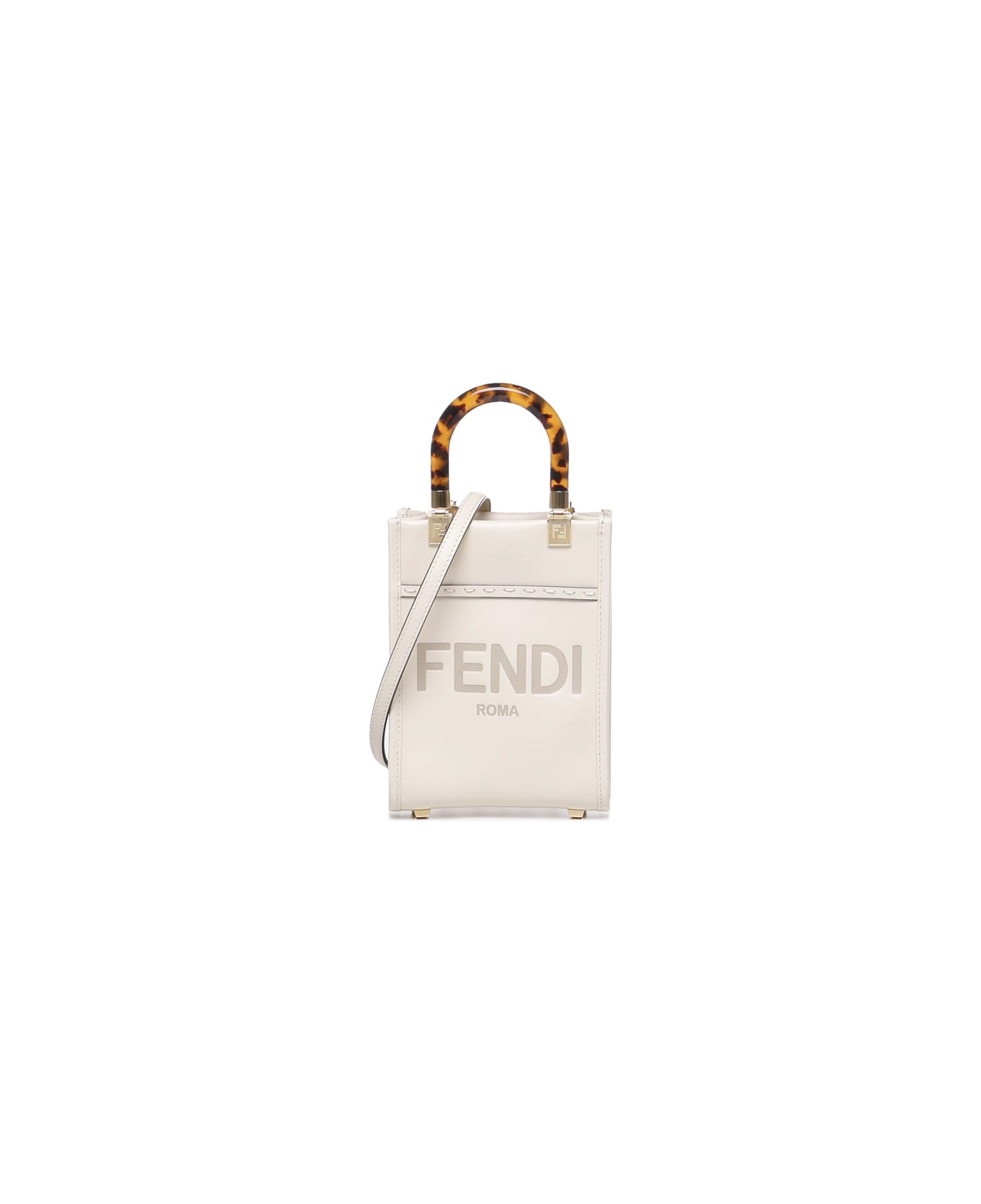Fendi Sunshine Logo Tote Bag - White