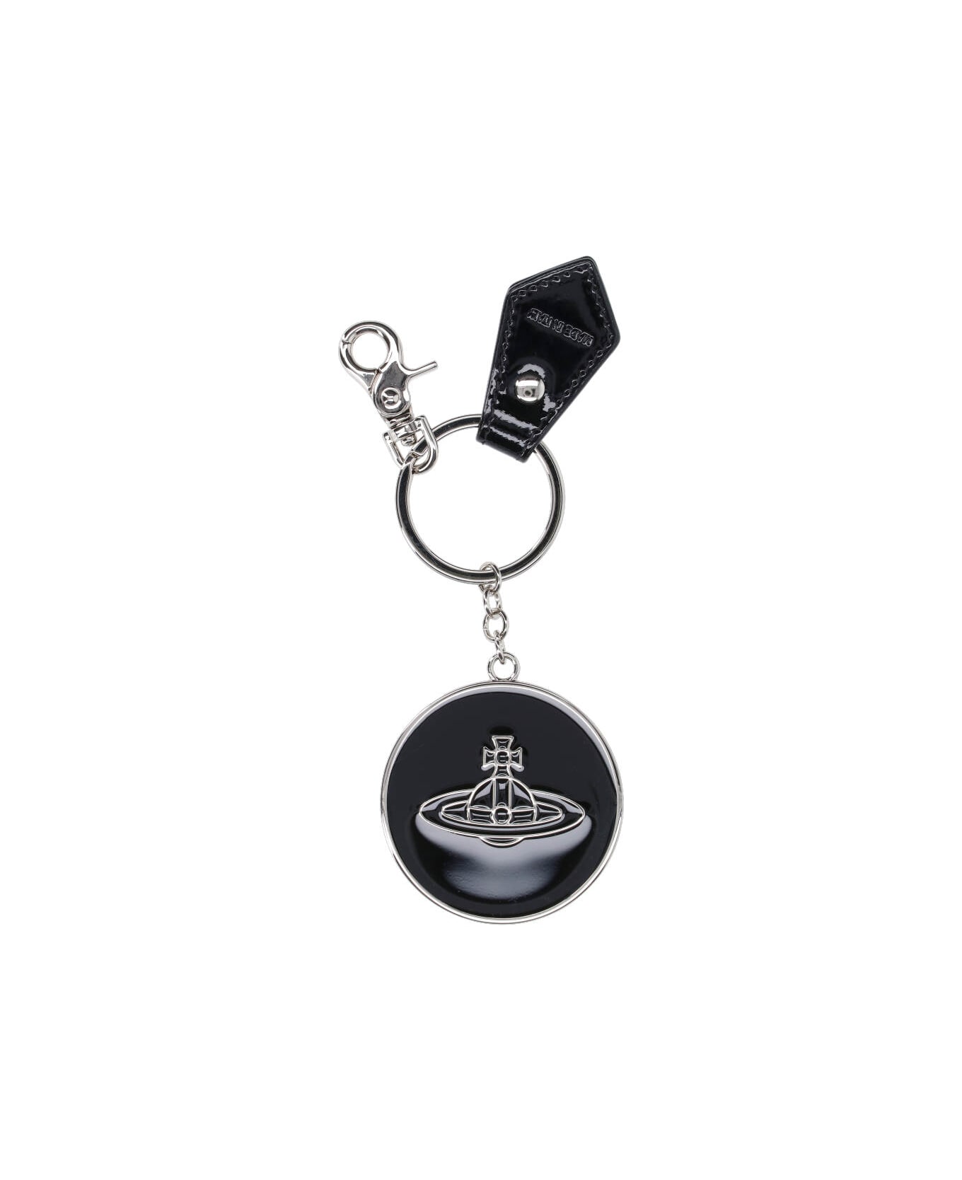 Vivienne Westwood Keyring With "orb" Mirror - Black  