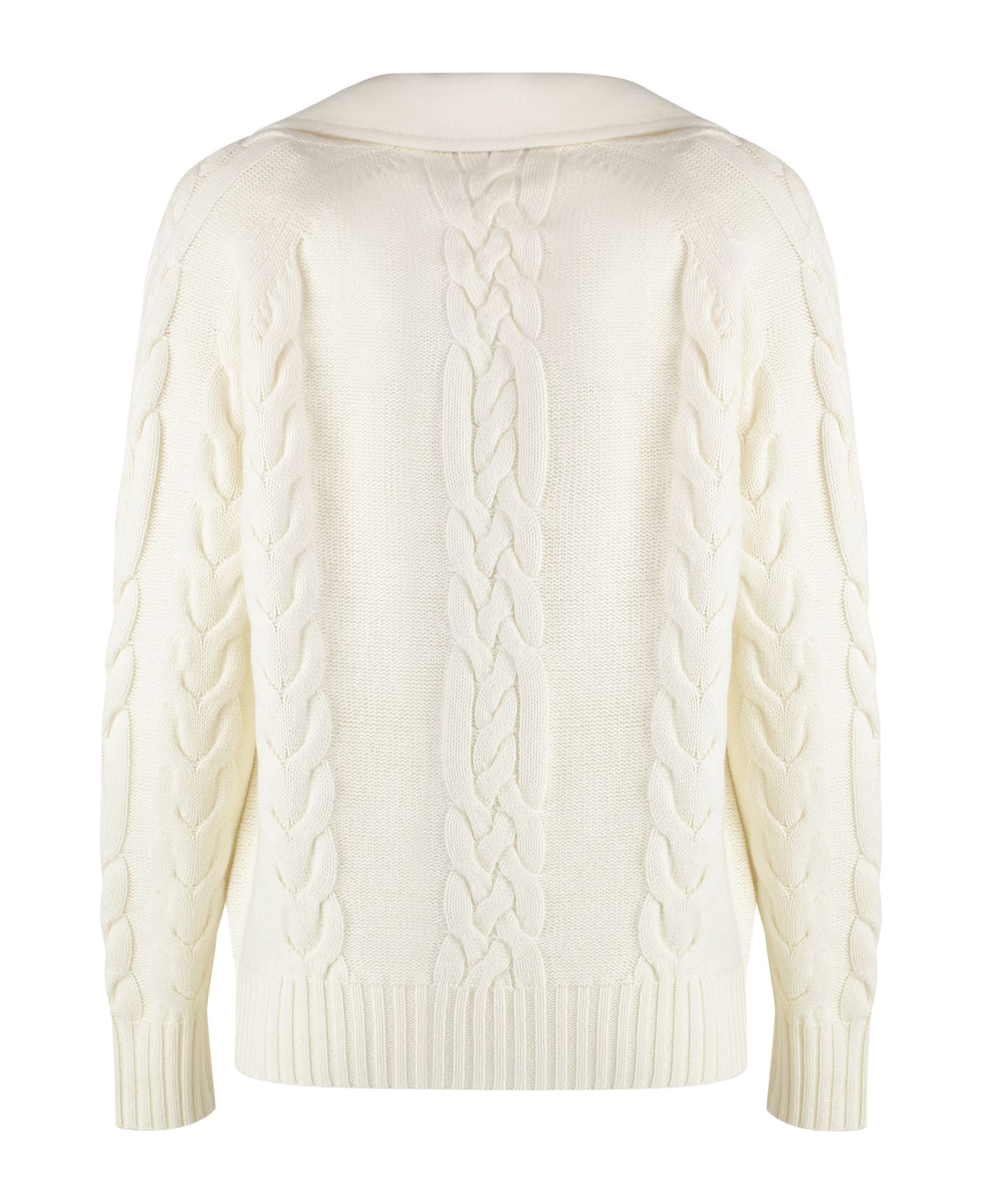 Max Mara 'micio' White Wool Blend Cardigan - White ニットウェア