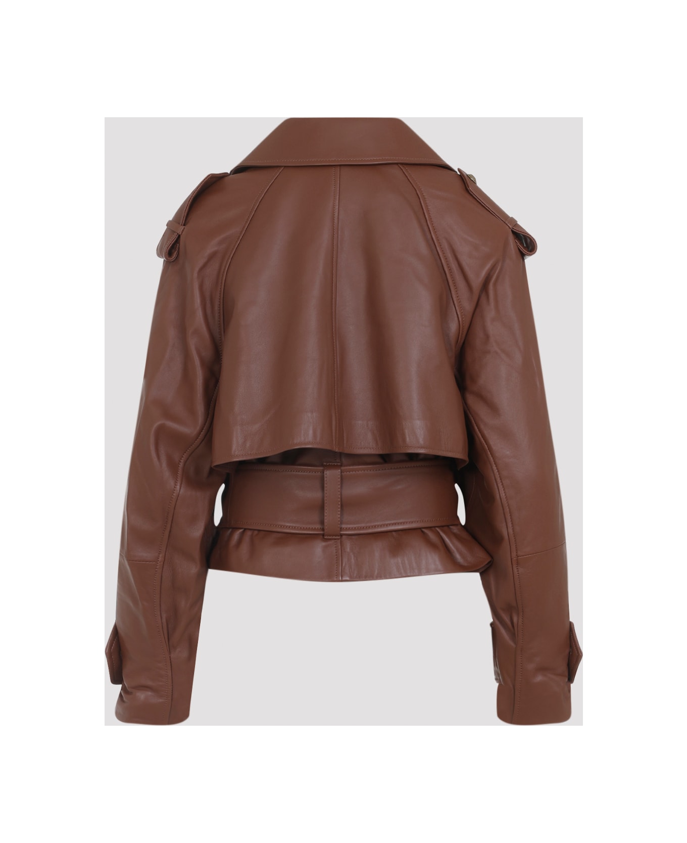 Zimmermann Hypnotic Leather Crop Trench - Tan