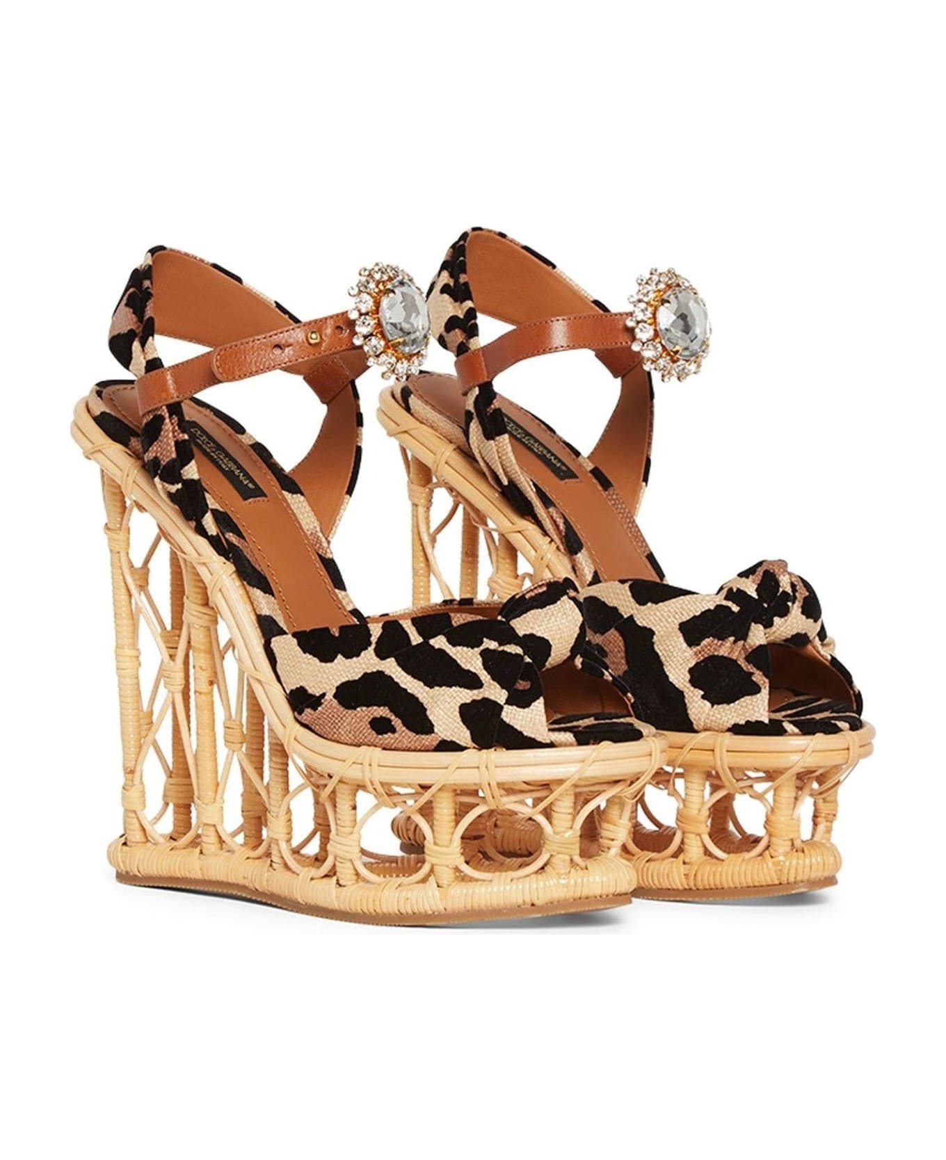 Dolce & Gabbana Wedge Sandals - Beige