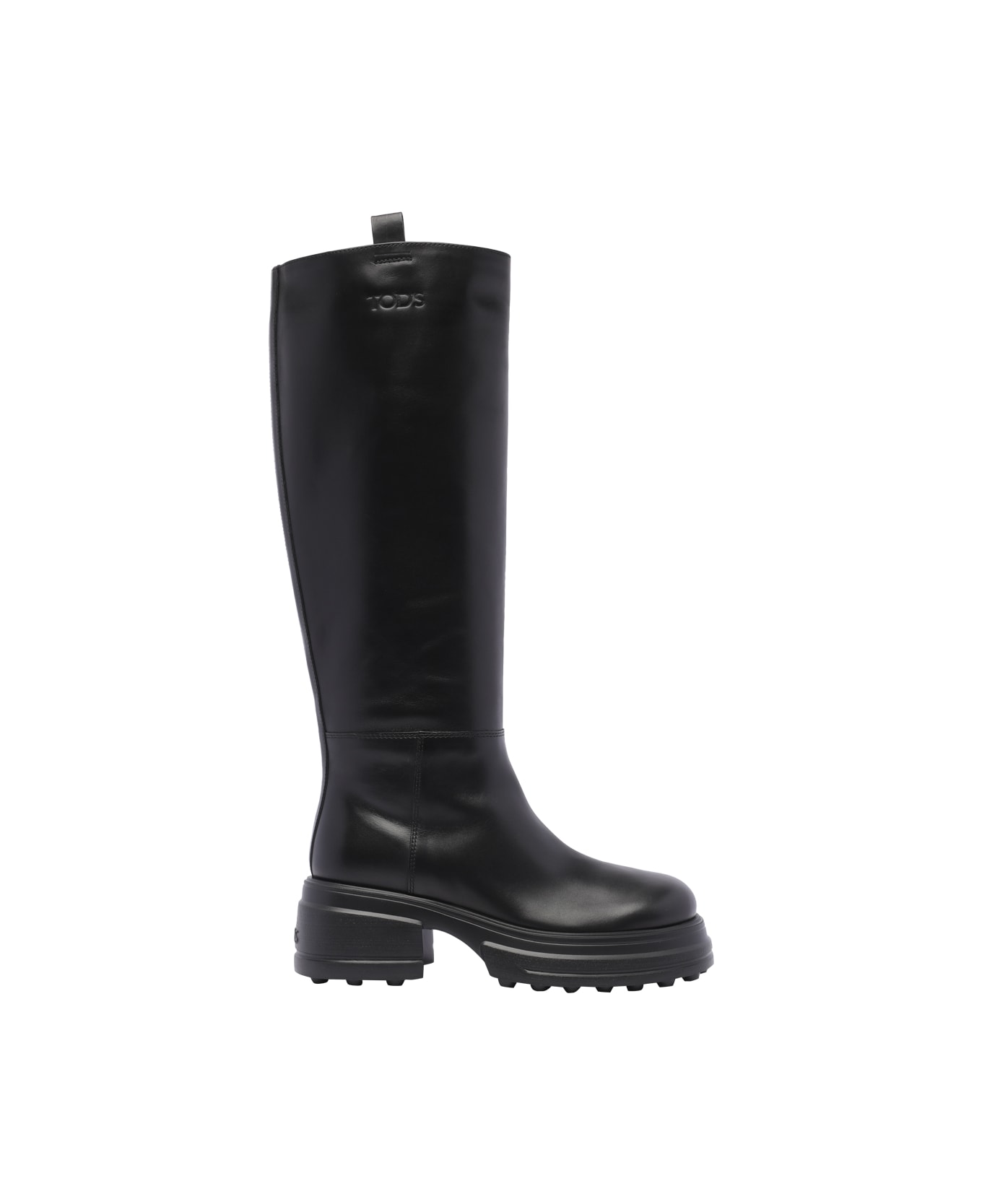 Tod's Platform Leather Boots - Black