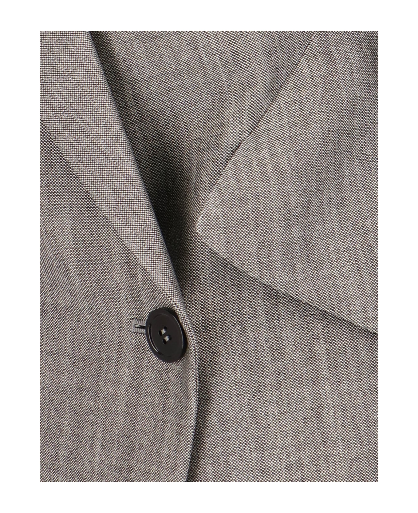 Alexander McQueen Single Buttoned Blazer - Grey