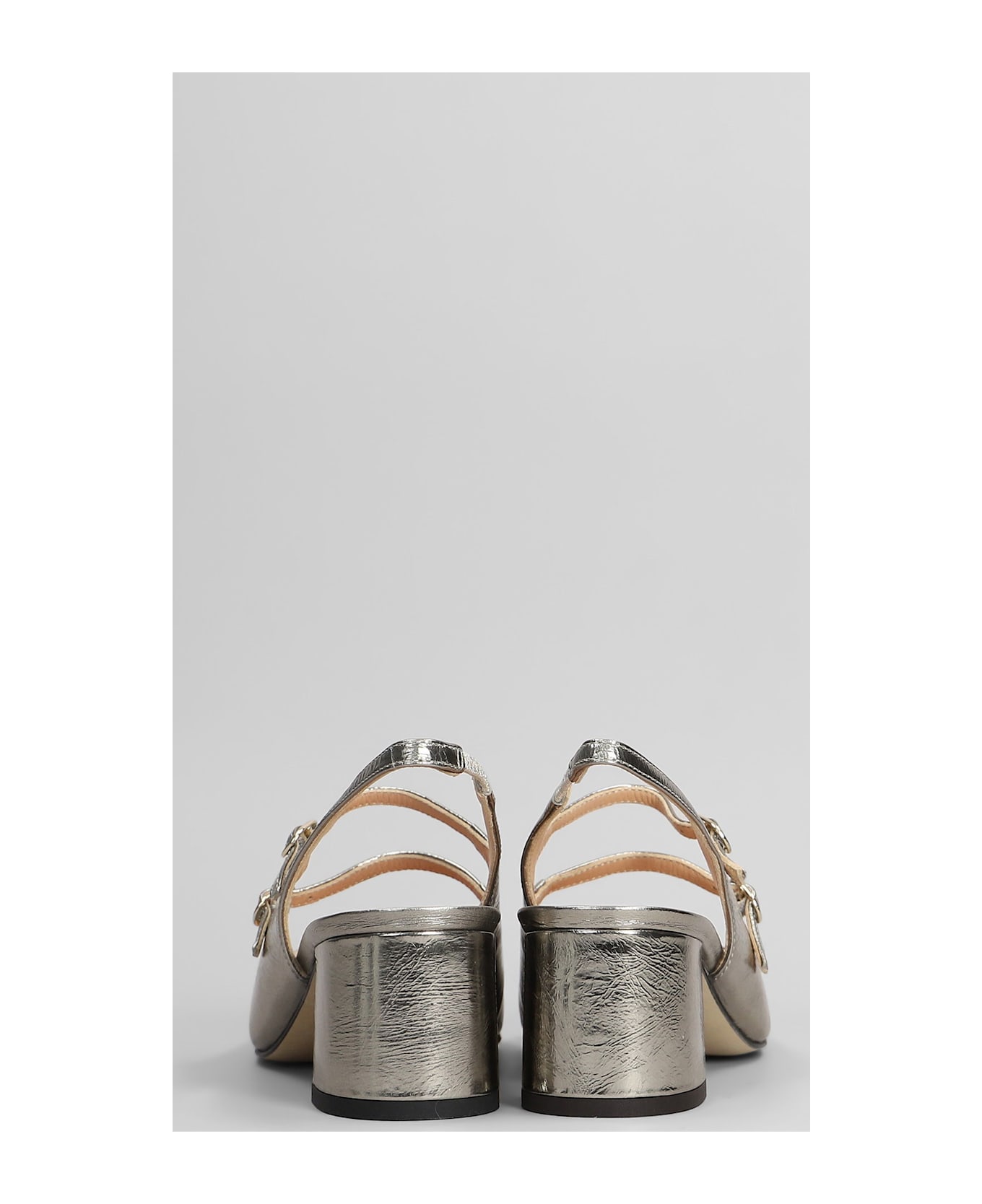 Julie Dee Pumps In Gunmetal Leather - Gunmetal