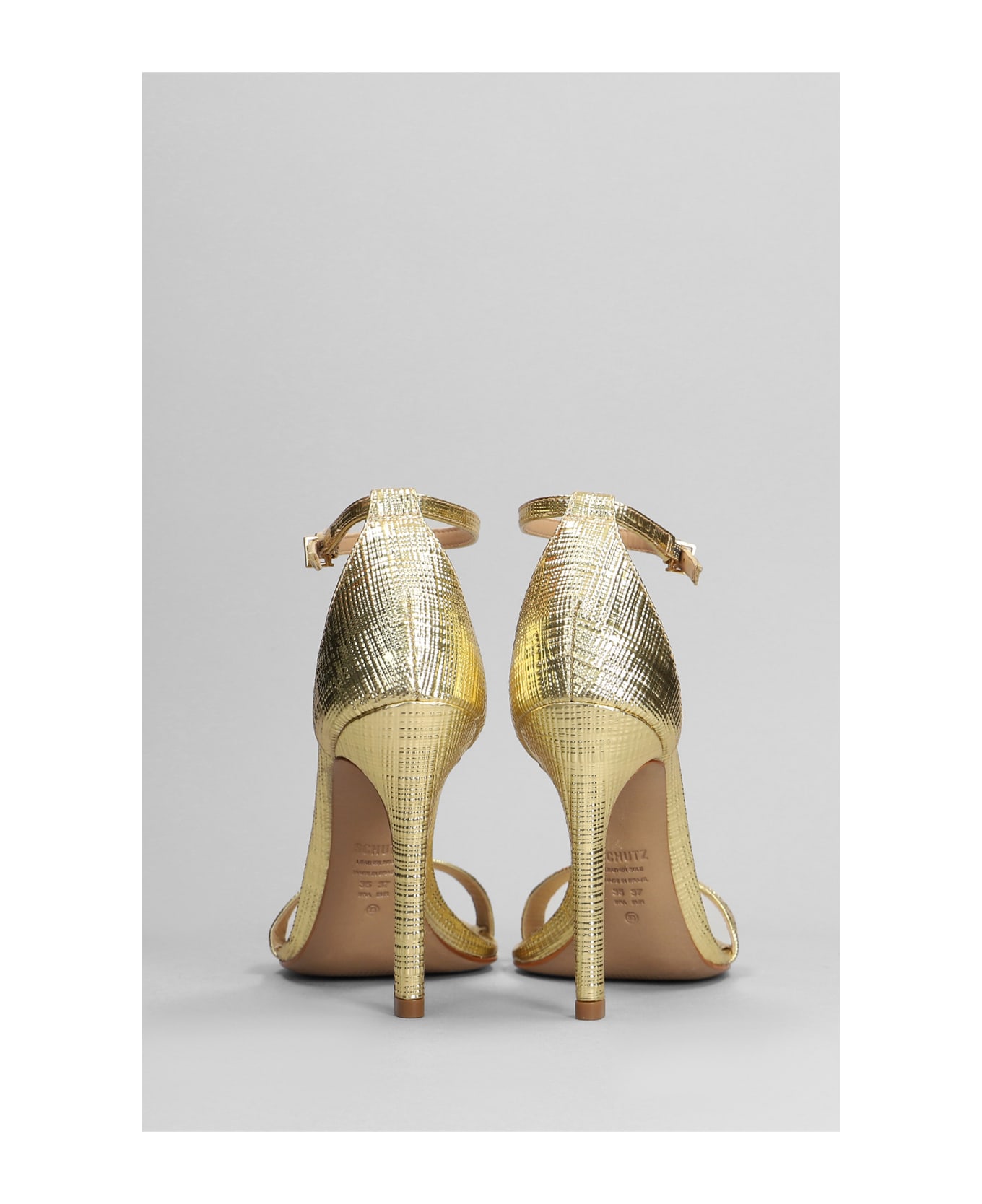 Schutz Sandals In Gold Leather - gold