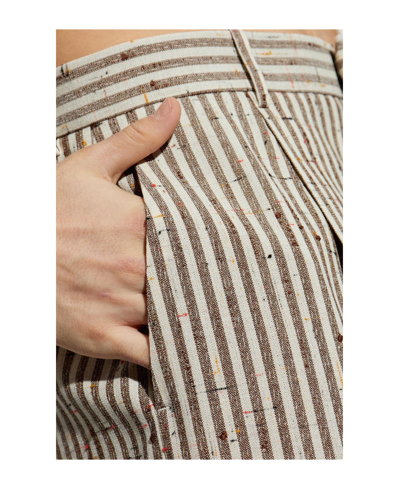 Bottega Veneta Pants With Striped Pattern - Beige