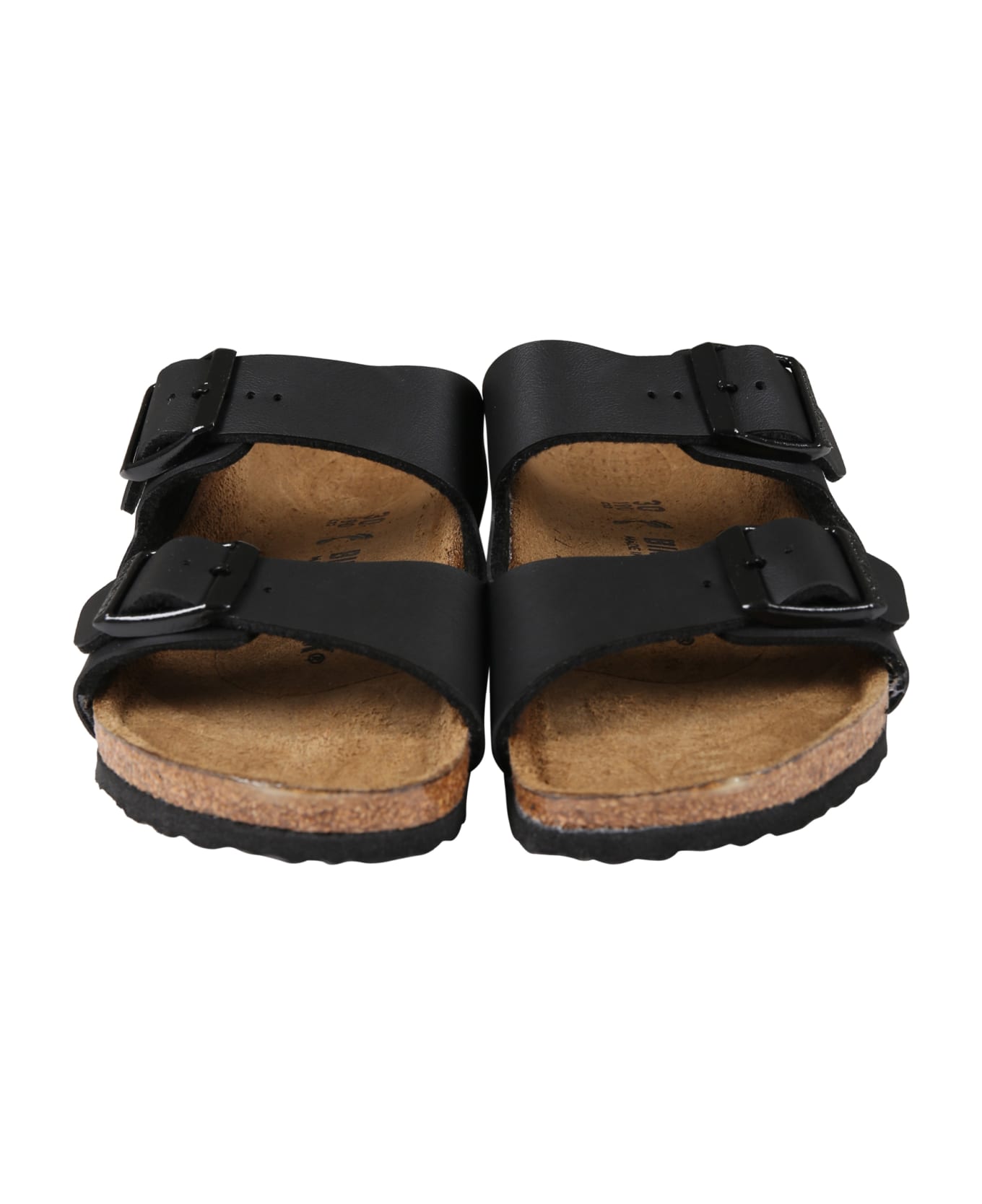 Birkenstock Black Sandals "arizona Eva" For Kids With Logo - Black