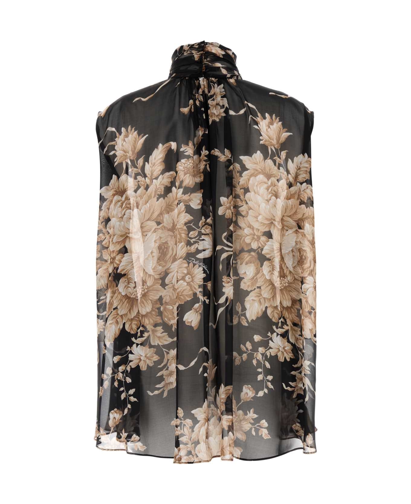 Dolce 
Gabbana Printed Silk Blouse - ROSECRETONNEFNERO