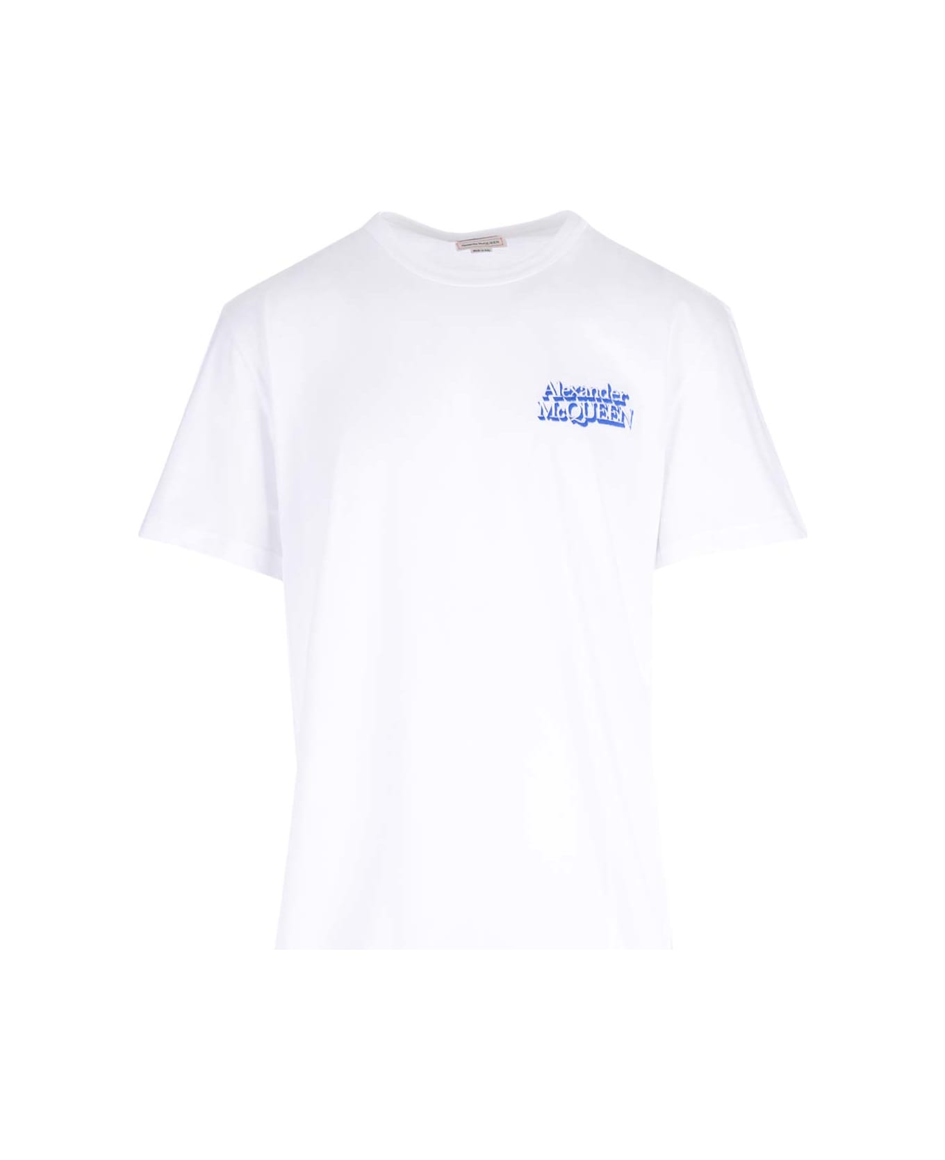 Alexander McQueen Logo Embroidered T-shirt - White シャツ