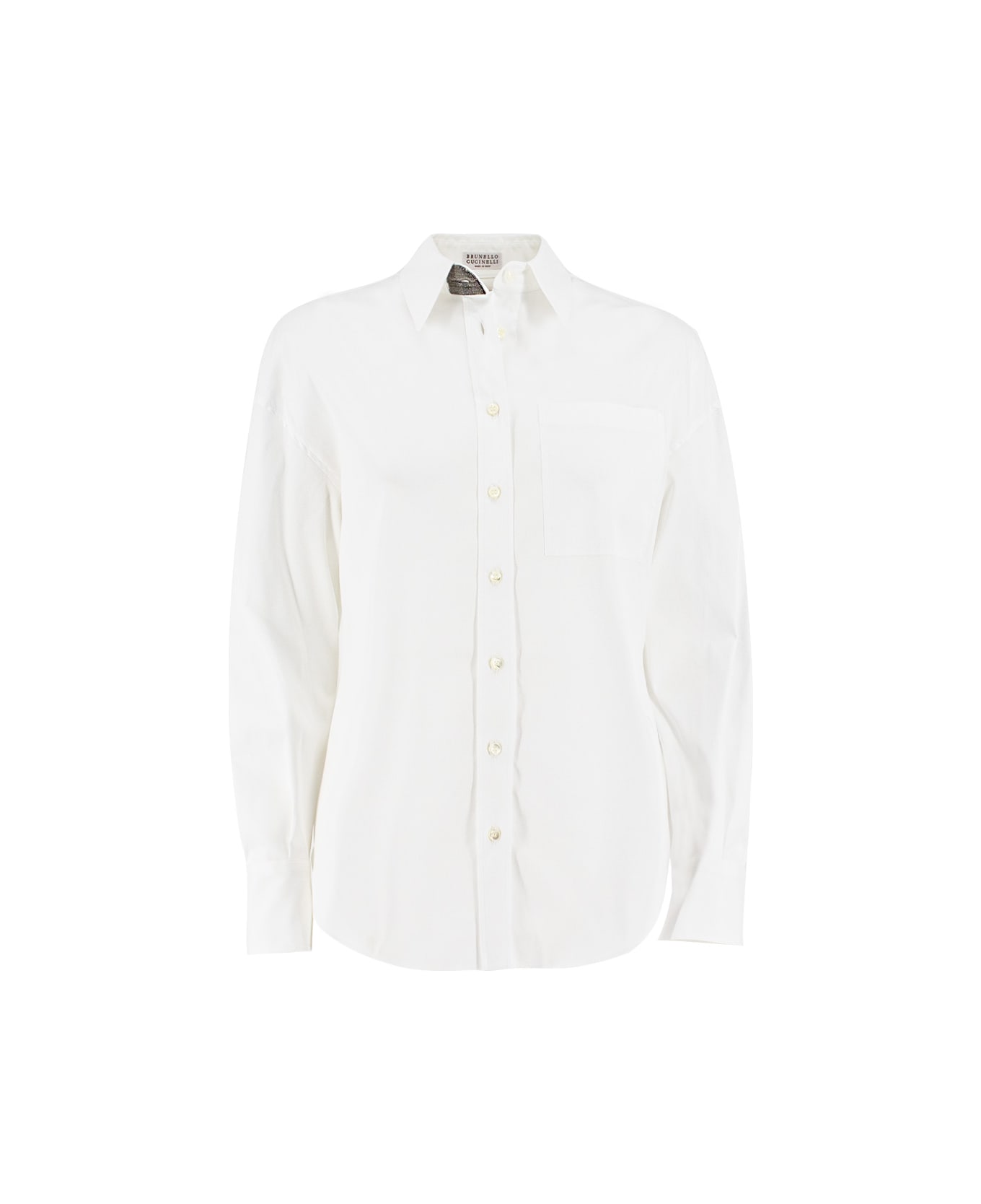 Brunello Cucinelli Long-sleeved Buttoned Shirt - BIANCO
