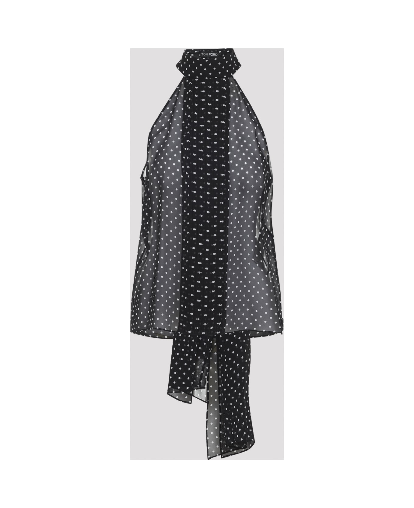Tom Ford Polka Dot Top - Nwg Black Off White