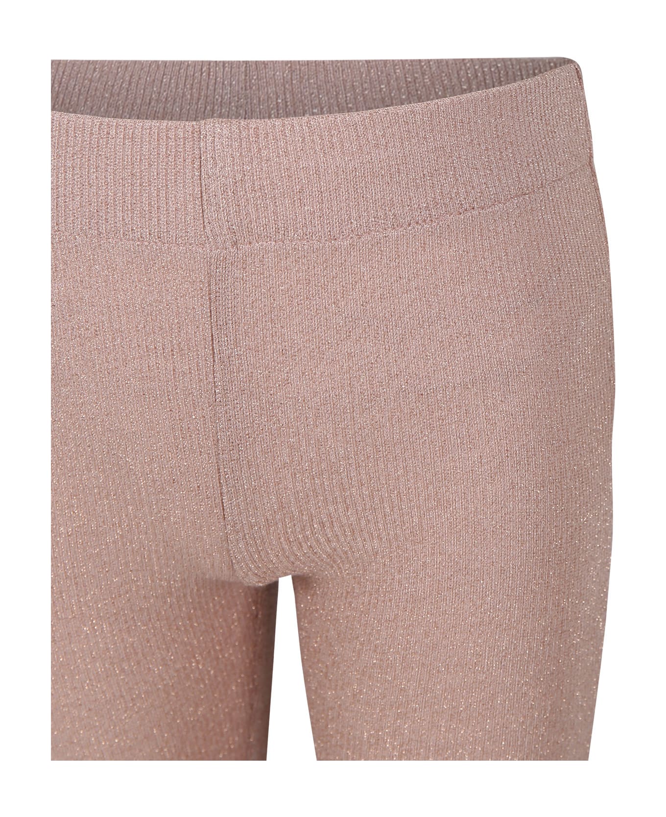 Caffe' d'Orzo Pink Trousers For Girl With Lurex - Pink ボトムス