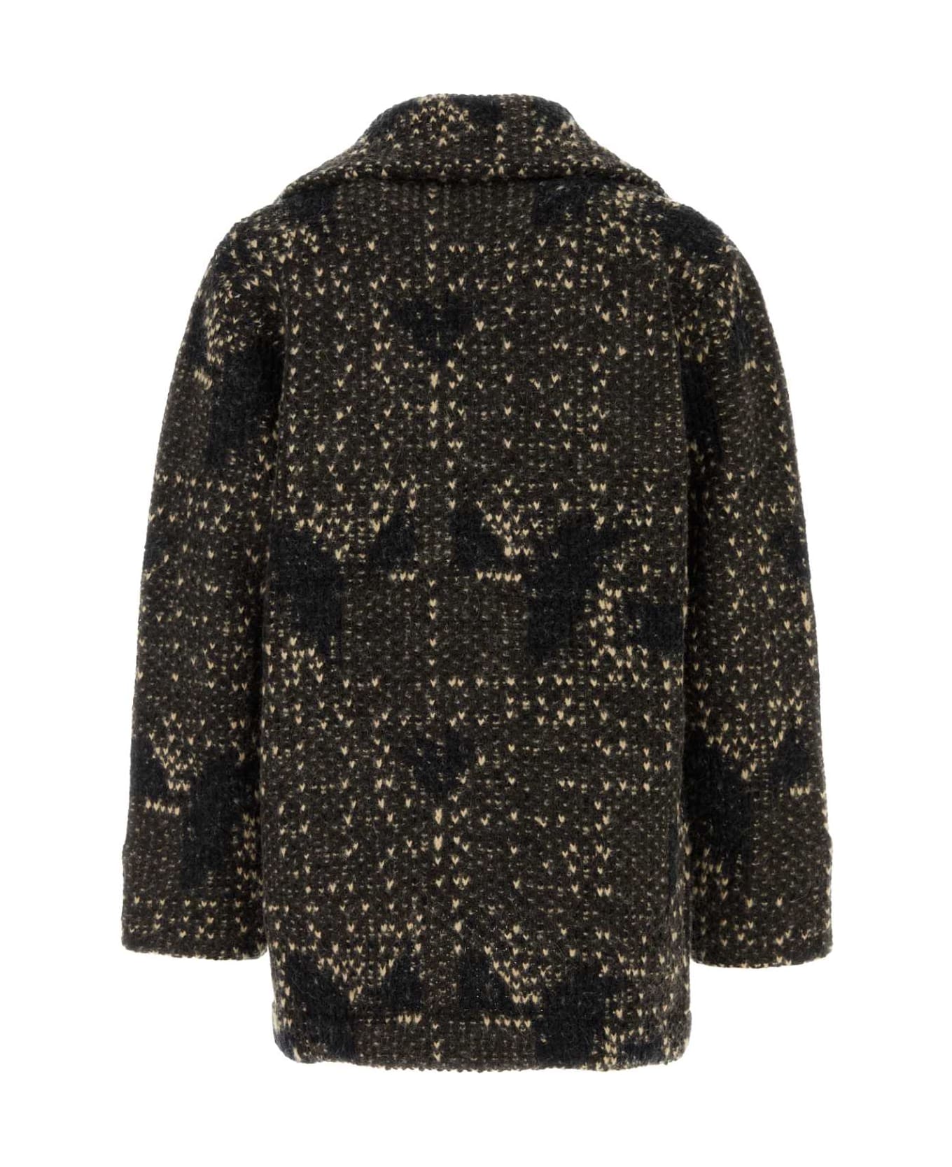 Dries Van Noten Two-tone Wool Blend Oversize Cardigan - DARKBROWN ニットウェア