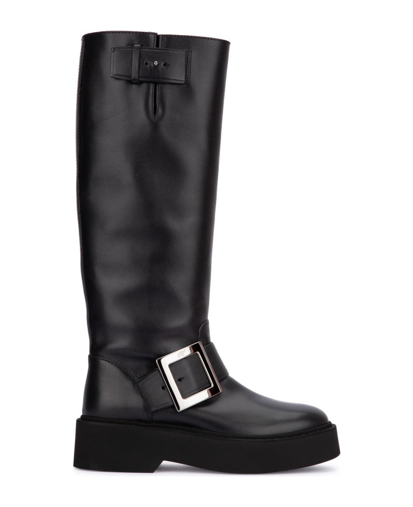 Roger Vivier Viv Rangers High Metal Bikers Boots - NERO