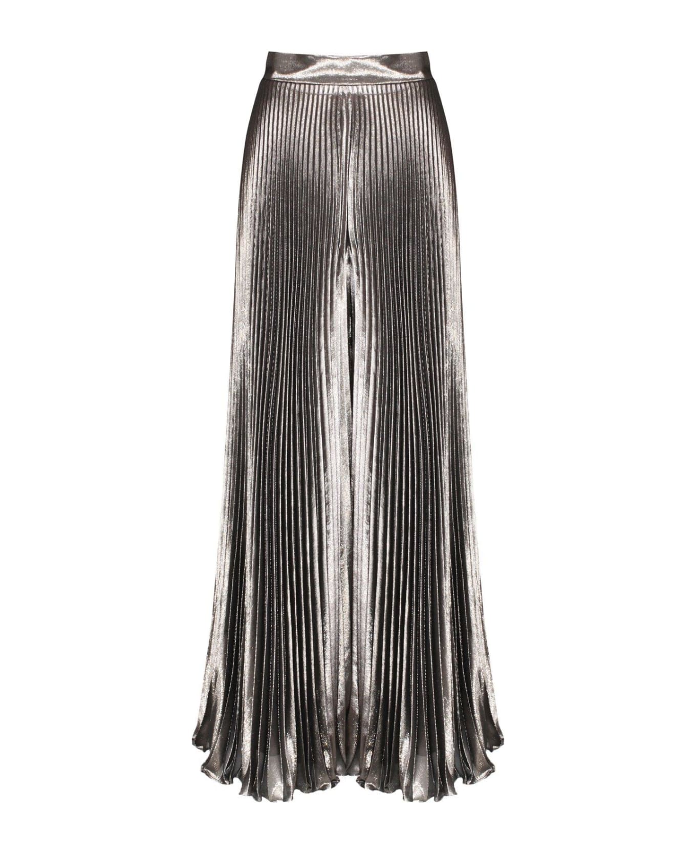 Max Mara Pianoforte Pleated Metallic Trousers - BROWN ボトムス