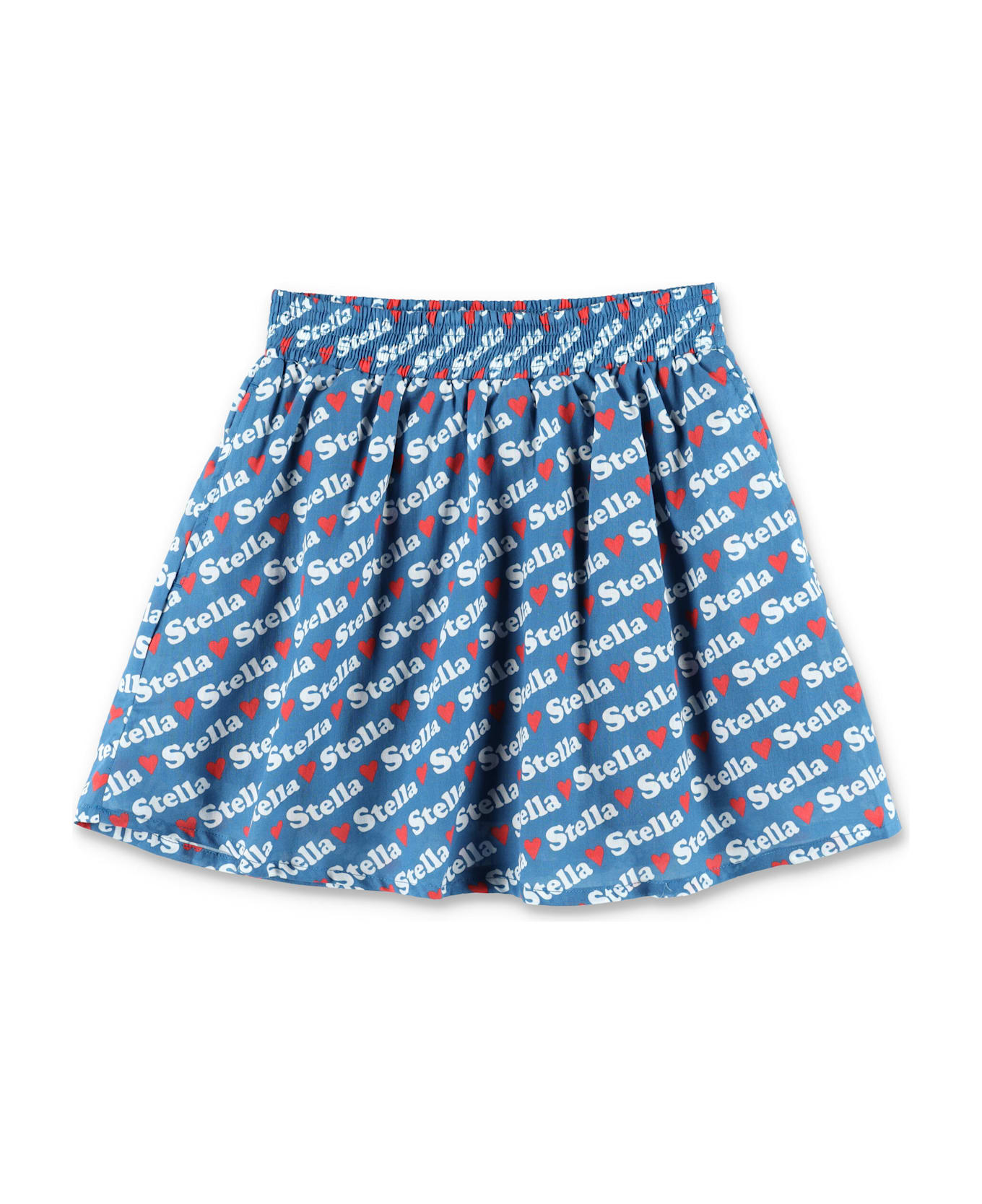 Stella McCartney Kids Kid - Lettering Logo Print Skirt - BLUE