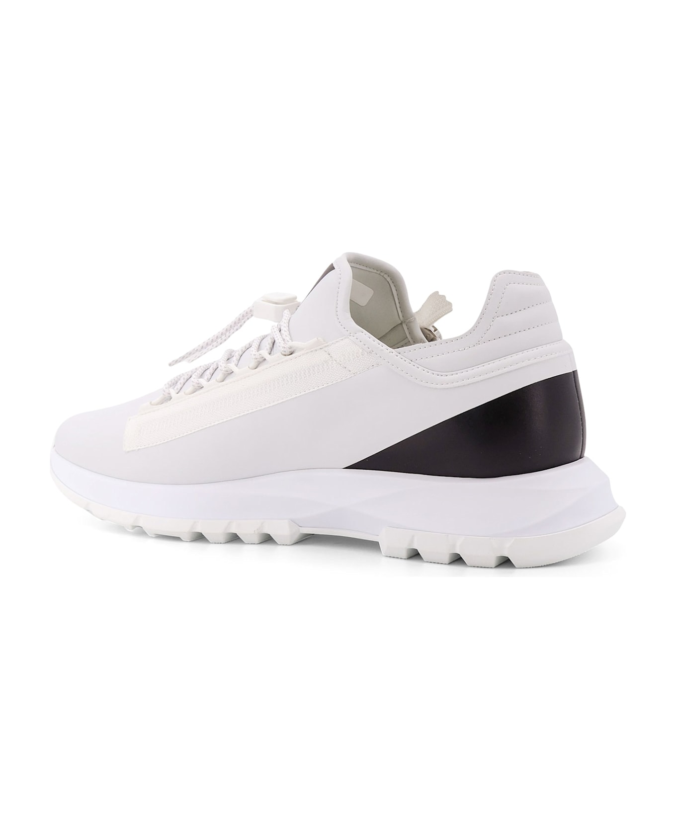 Givenchy Spectre Runner Leather Sneakers With 4g Side Zip Detail - White