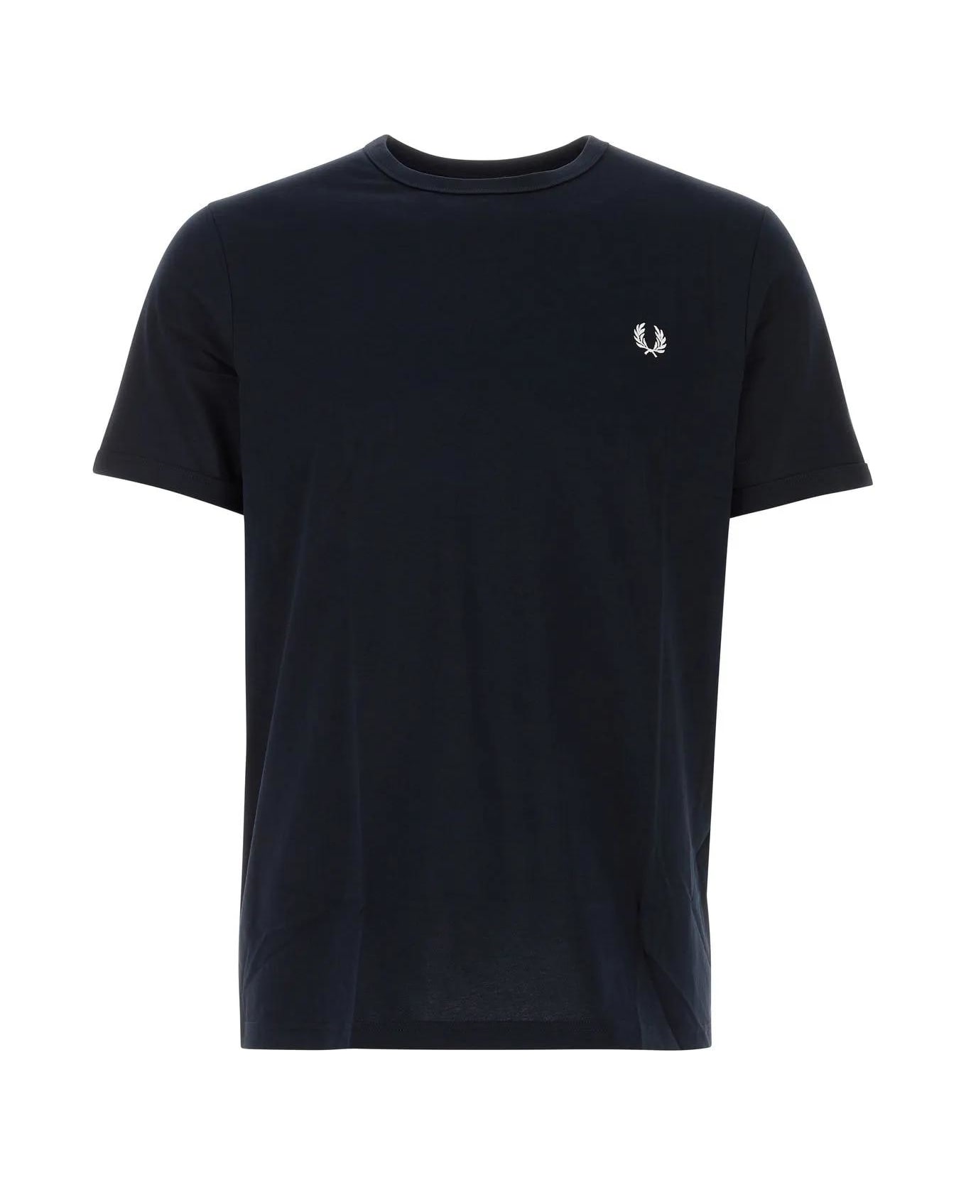 Fred Perry Midnight Blue Cotton T-shirt - Navy