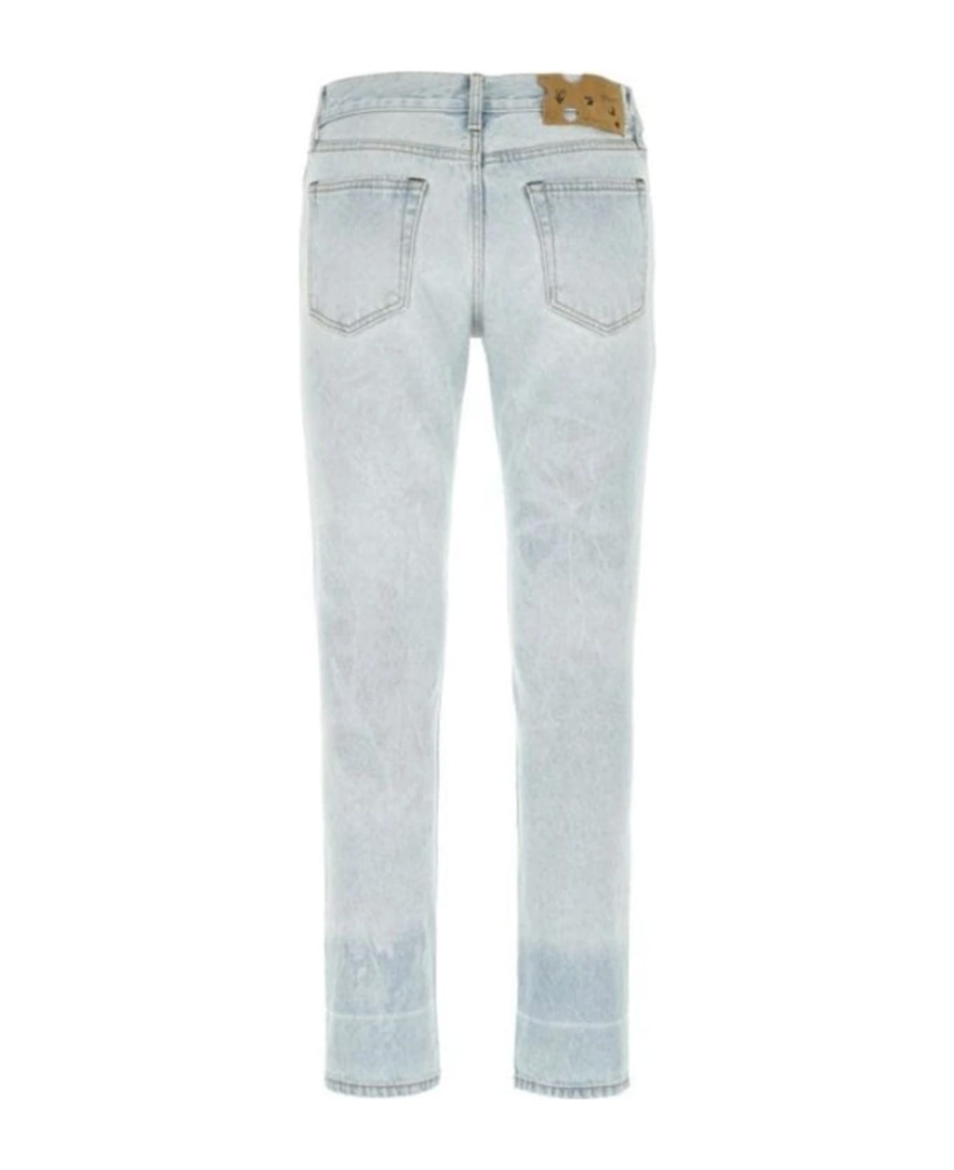 Off-White Cotton Denim Jeans - Blue