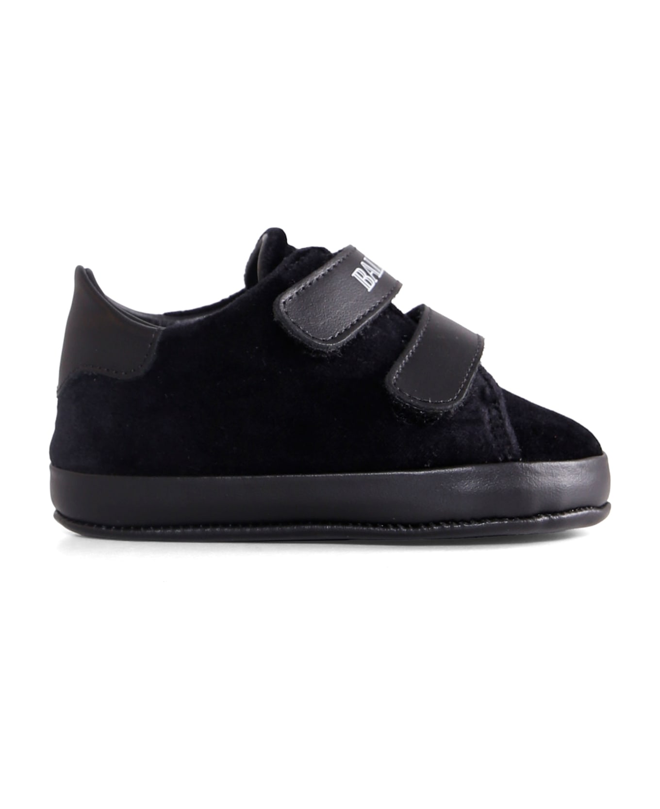 Balmain Black Sneakers For Babykids Wirth Logo - Black