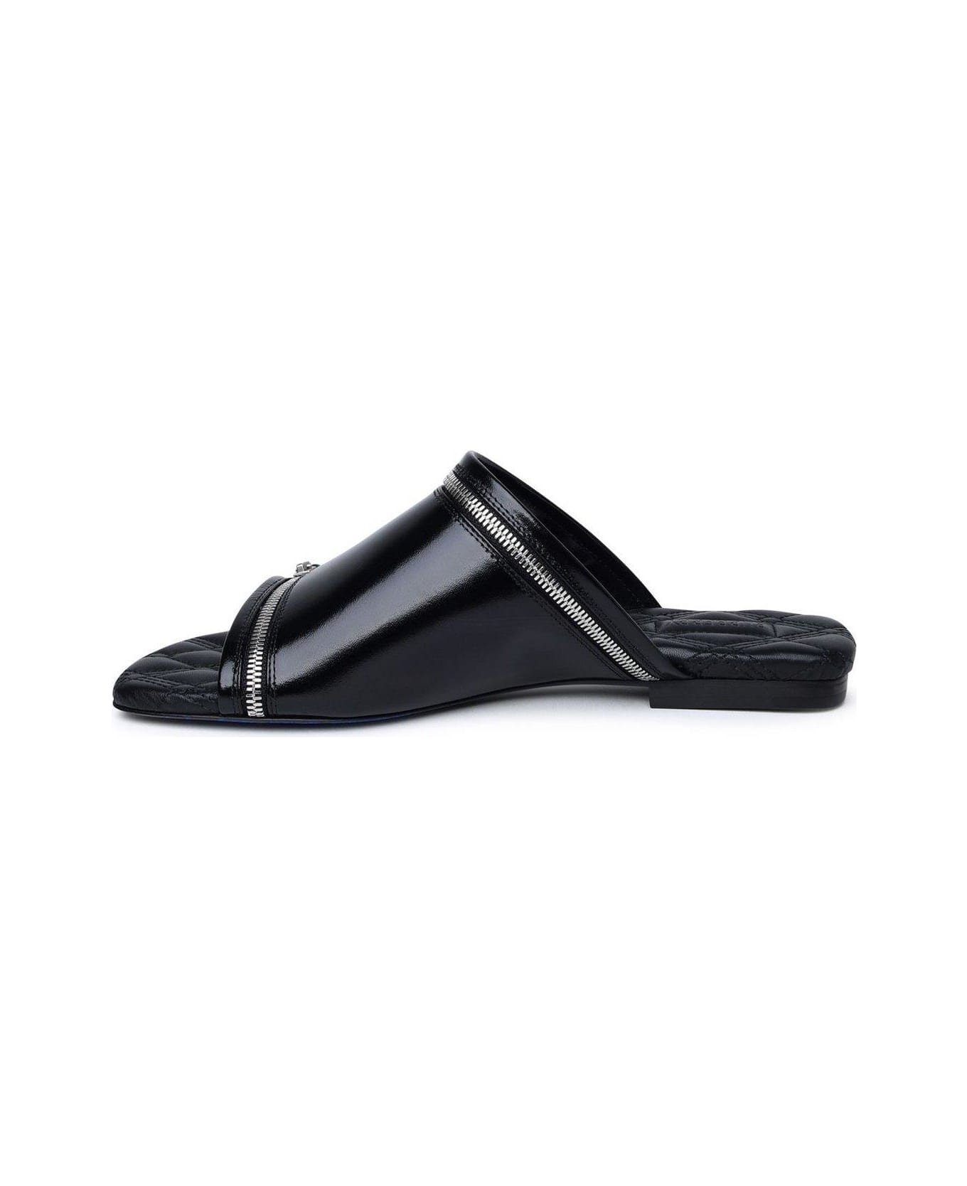 Burberry Decorative-zip Slip-on Sandals
