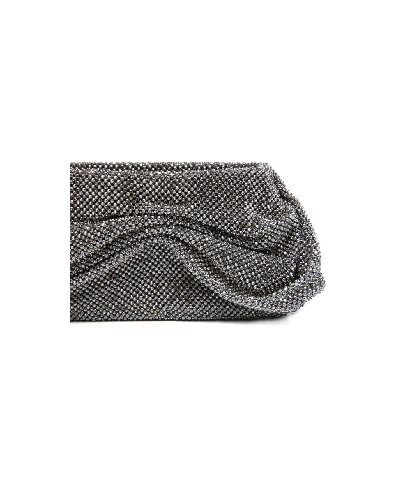 Benedetta Bruzziches Clutch With Chain Shoulder Strap - Silver