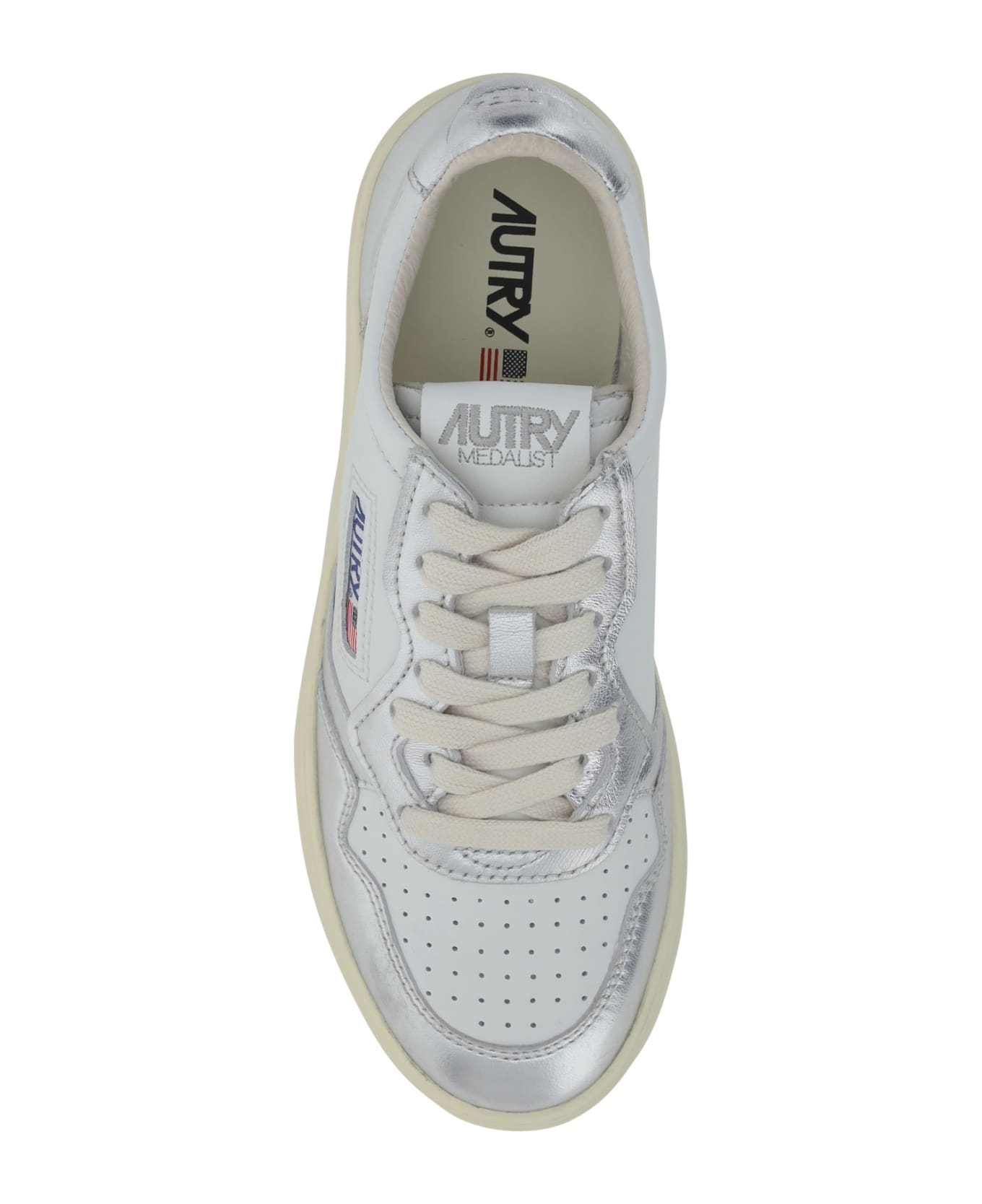 Autry Medialist Low Sneakers - Wht/silver