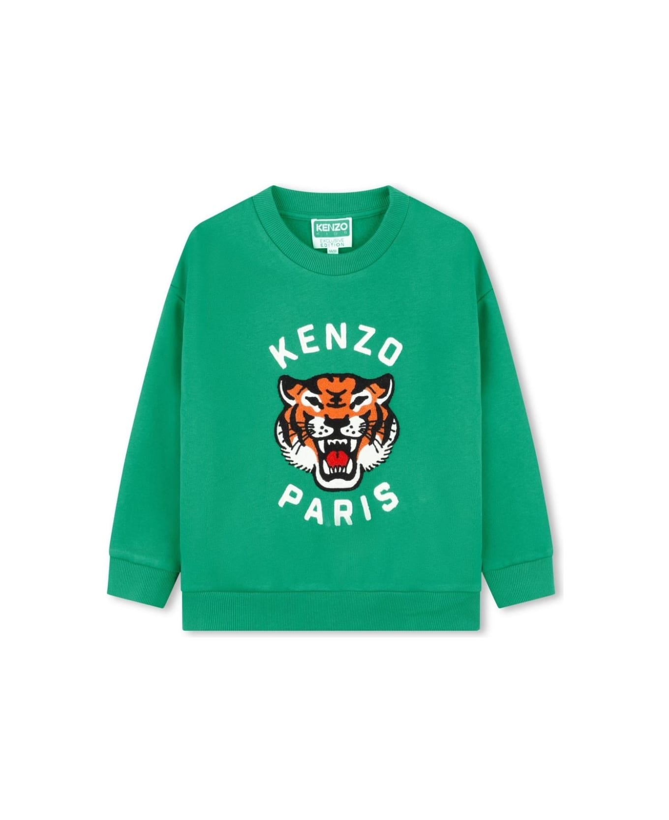 Kenzo Kids Felpa Con Stampa - Green