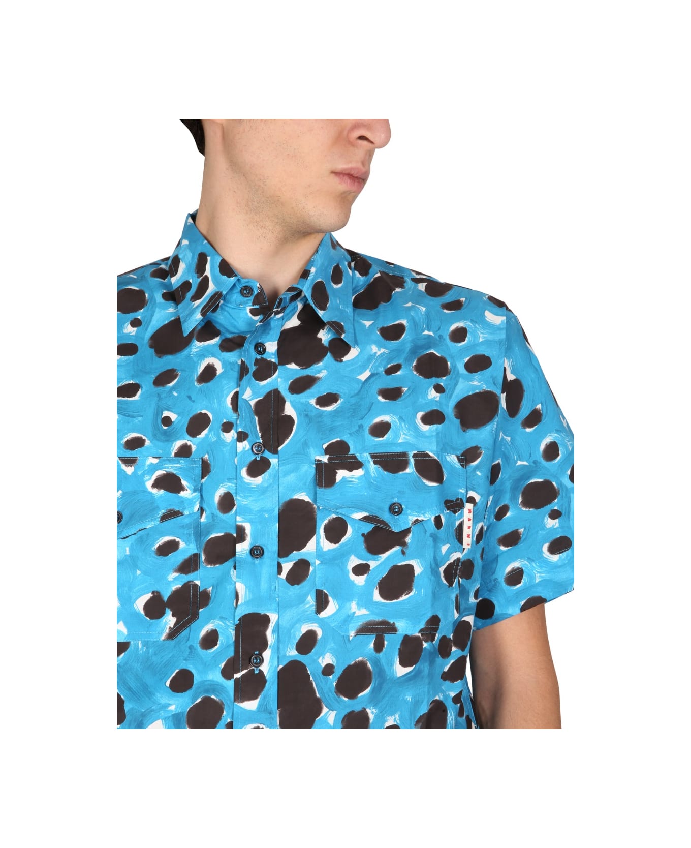 Marni "pop Dots" Print Shirt - BABY BLUE