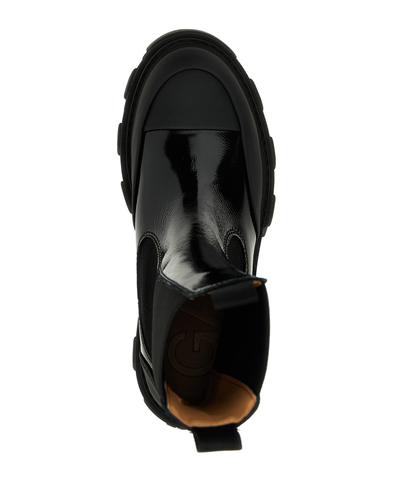 Ganni Shiny Ankle Boots - Black  