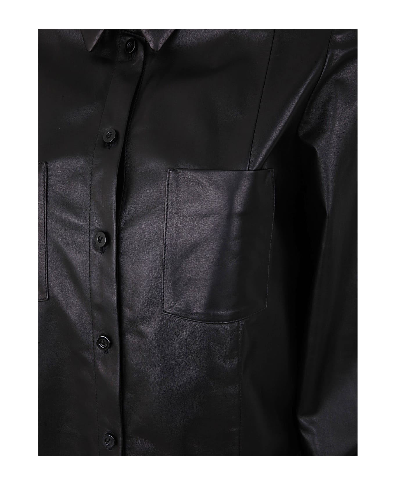 DROMe Leather Shirt - Black