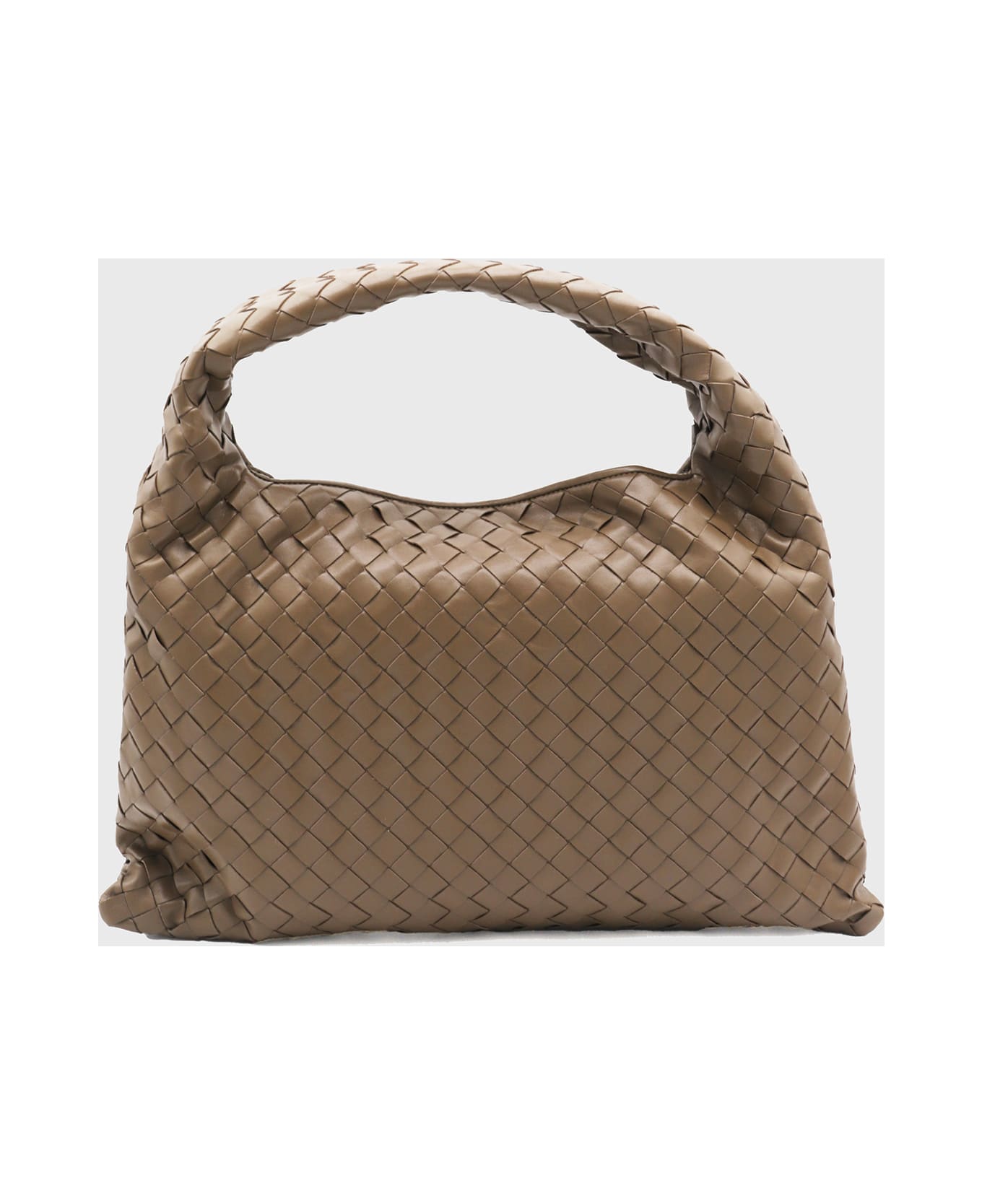 Bottega Veneta Brown Leather Hop Small Handle Bag - BEIGE