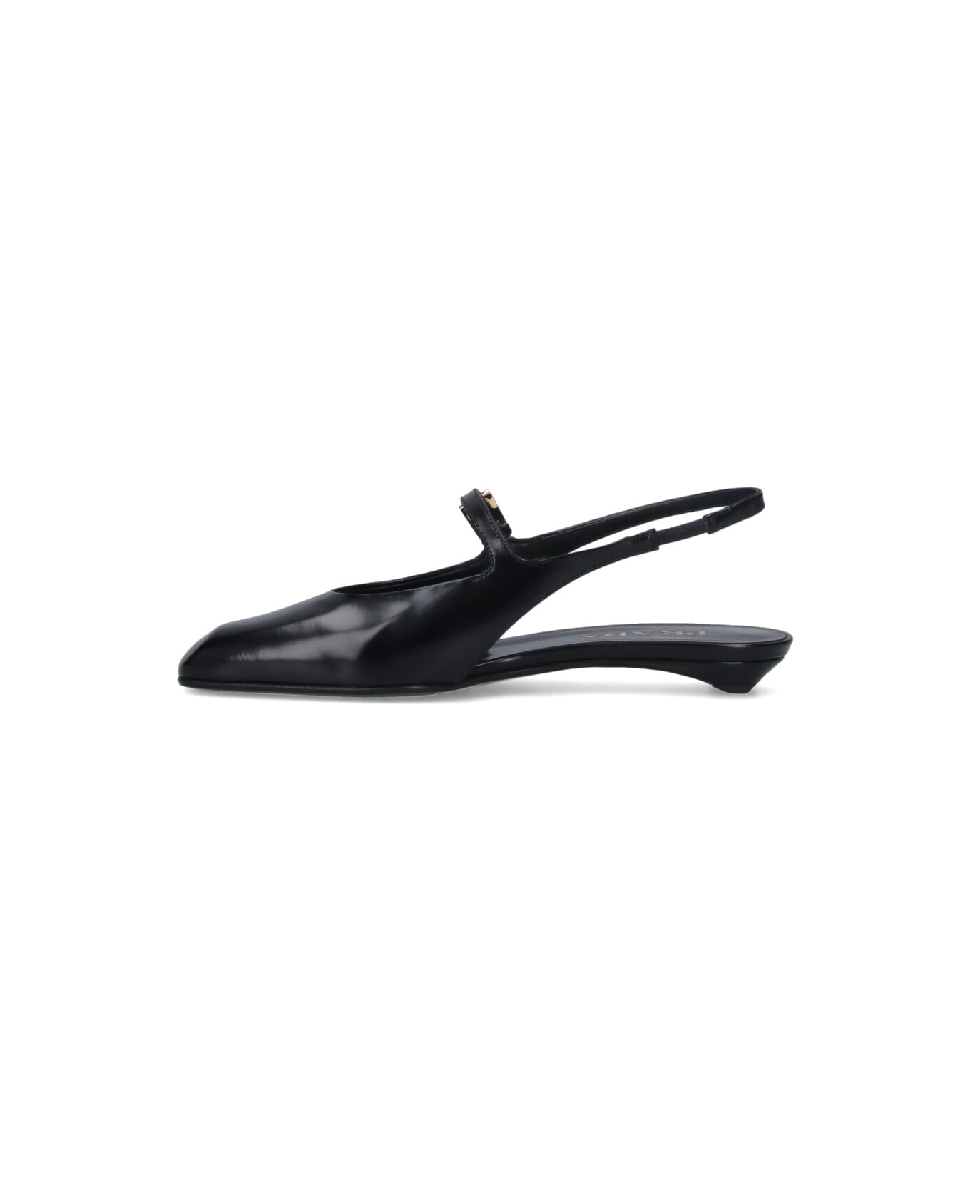 Prada Logo Slingback Pumps - Black  