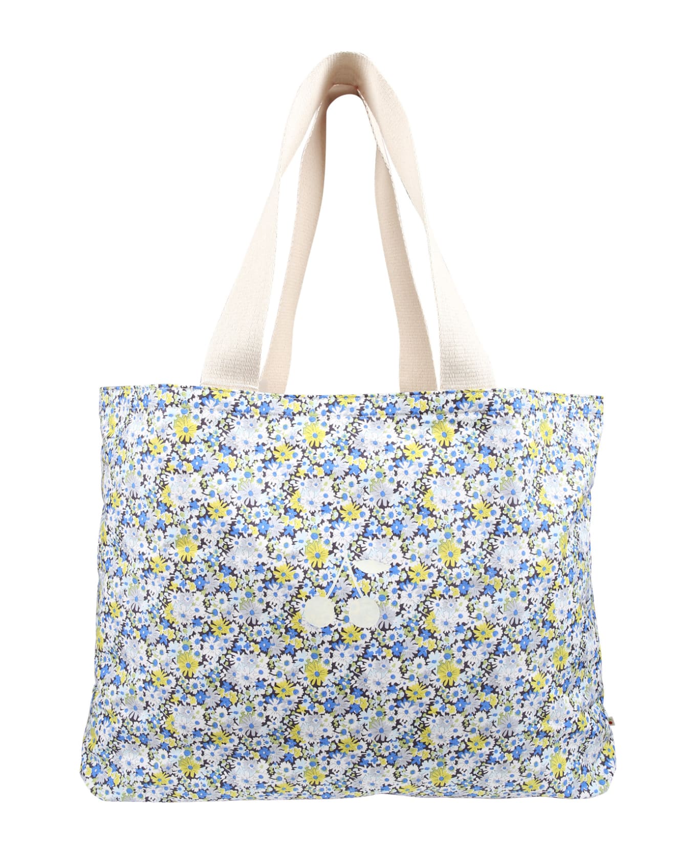 Bonpoint Sky Blue Casual Bag With Floral Print - Light Blue