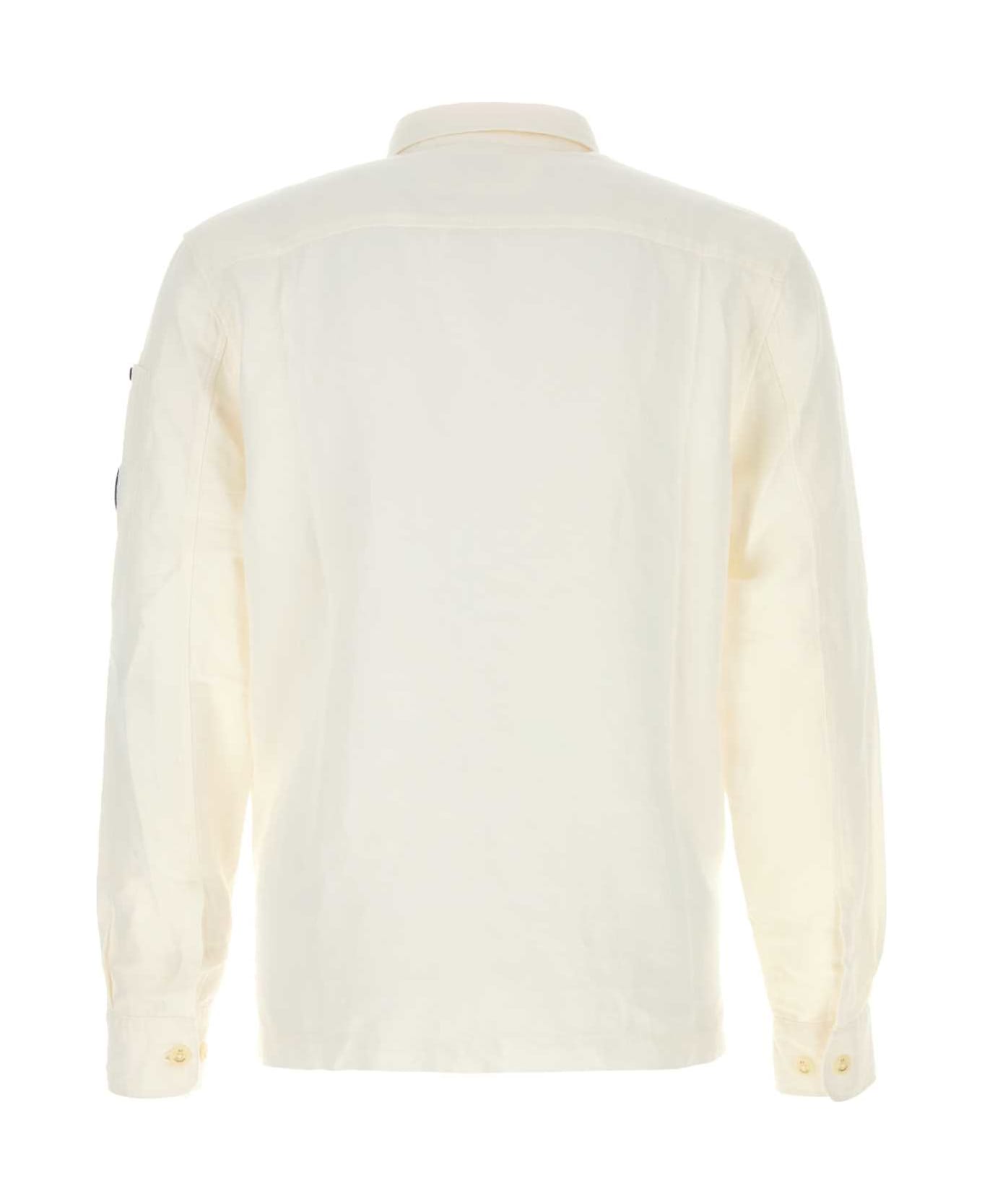 C.P. Company White Oxford Shirt - GAUZEWHITE