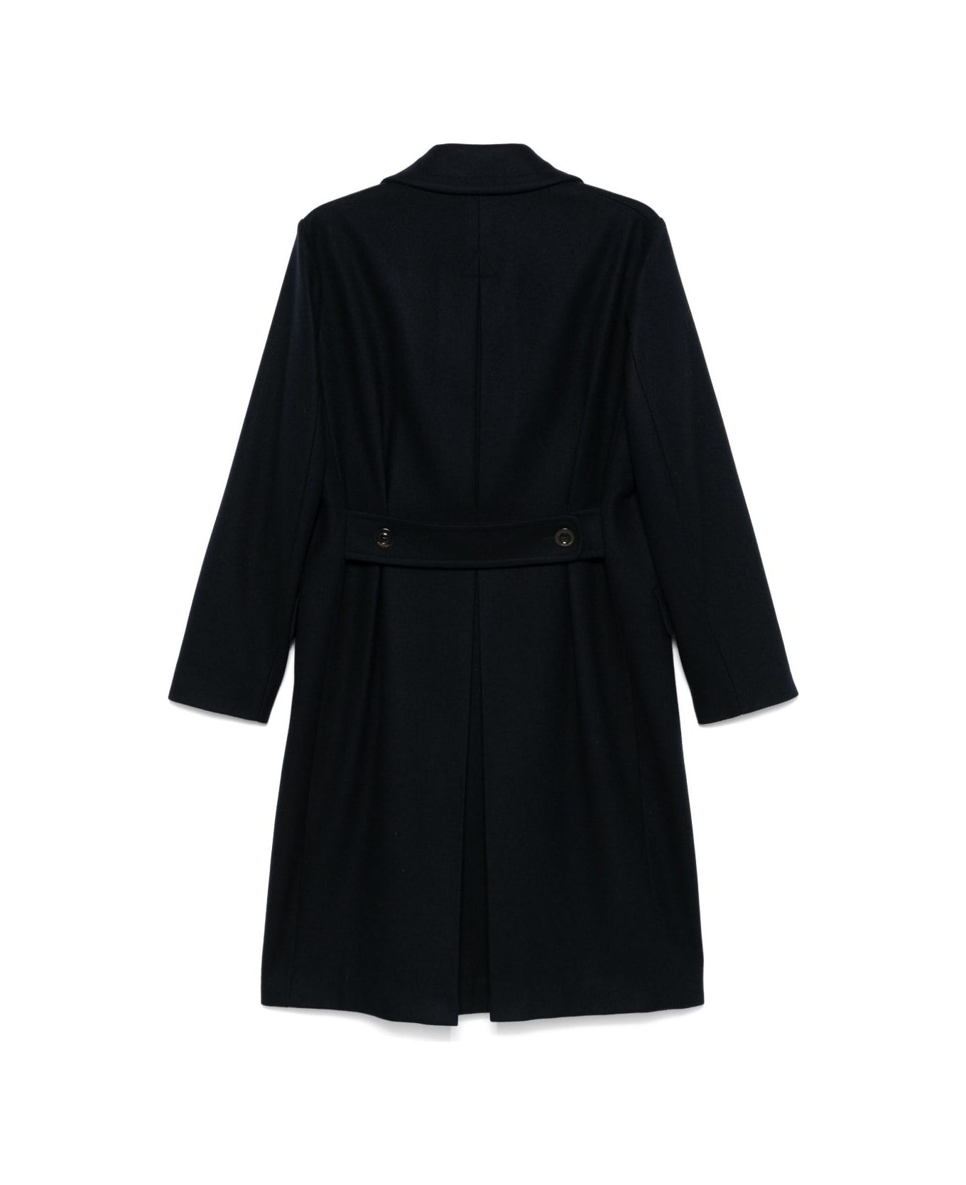 Boglioli Wool And Cashmere Double-breasted Coat - Blue