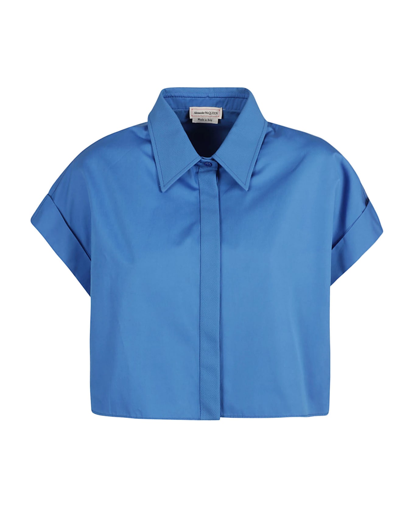 Alexander McQueen Cropped Shirt - Galactic Blue シャツ