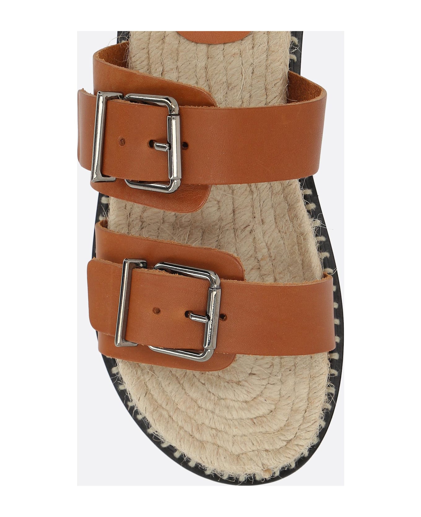 Castañer Ter/261 Flat Sandals In Smooth Leather - BROWN