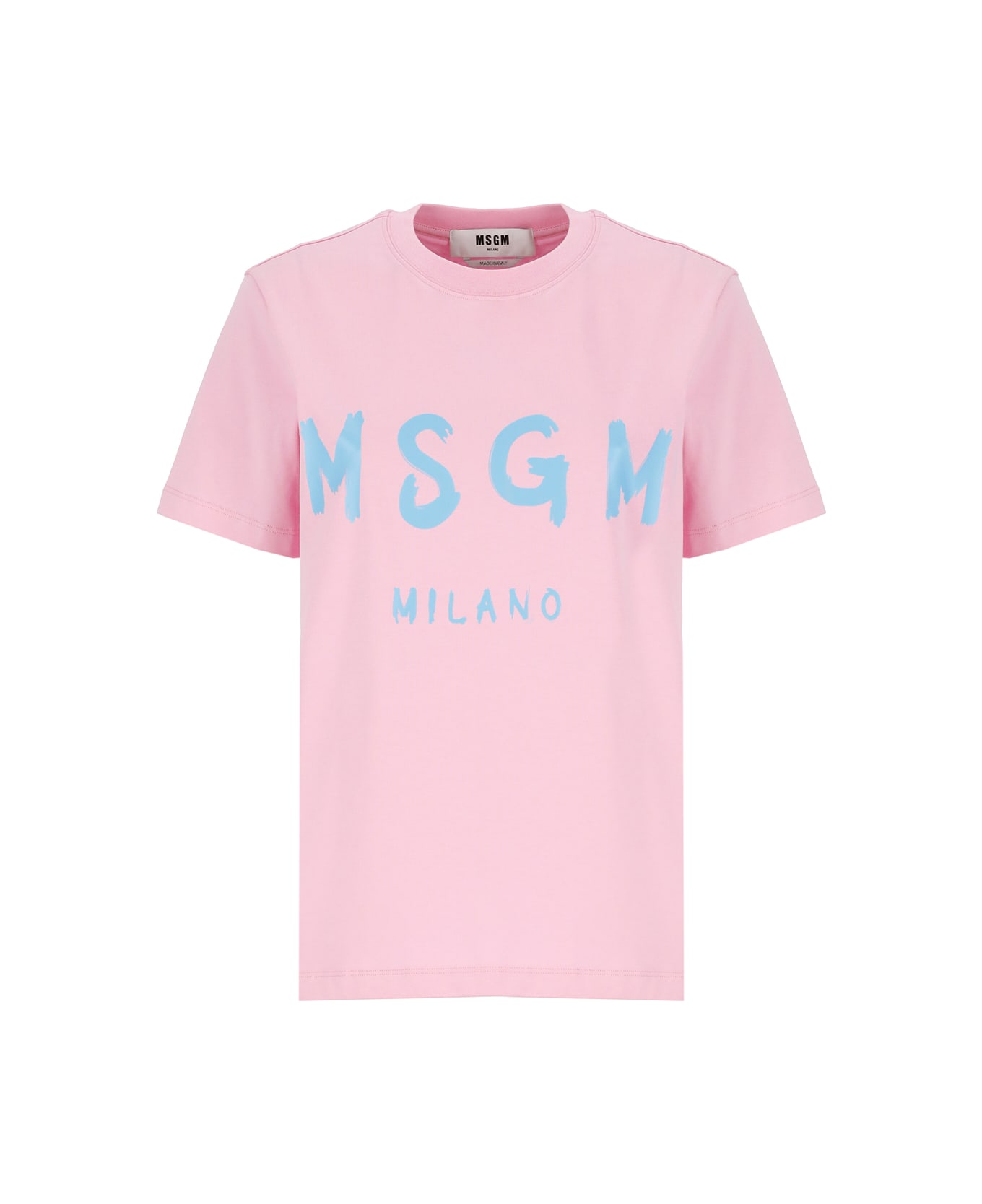 MSGM T-shirt With Logo - Pink Tシャツ