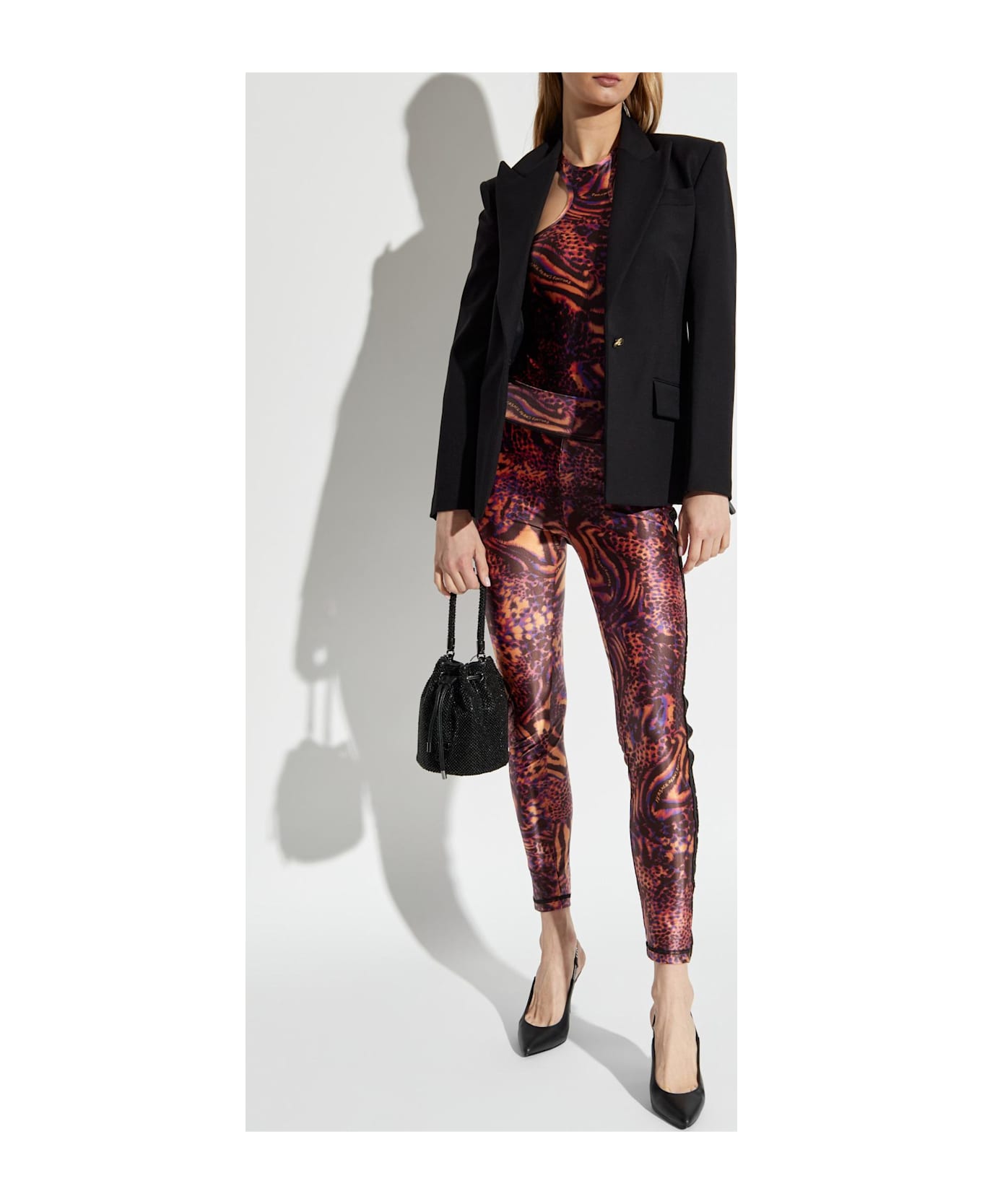 Versace Jeans Couture Leggings With Animal Print - MULTICOLOUR