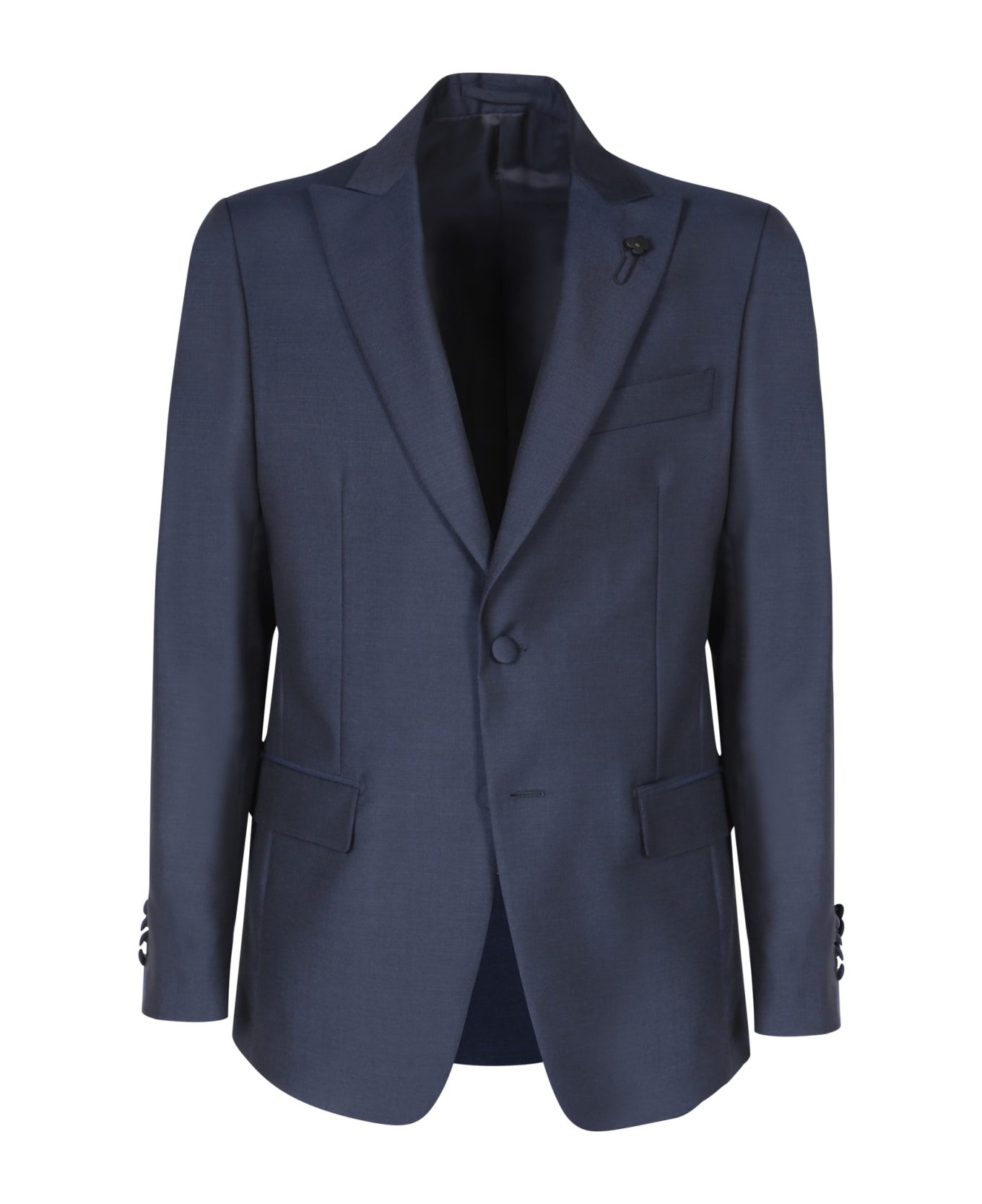 Lardini Single-breasted Black Suit - Blue