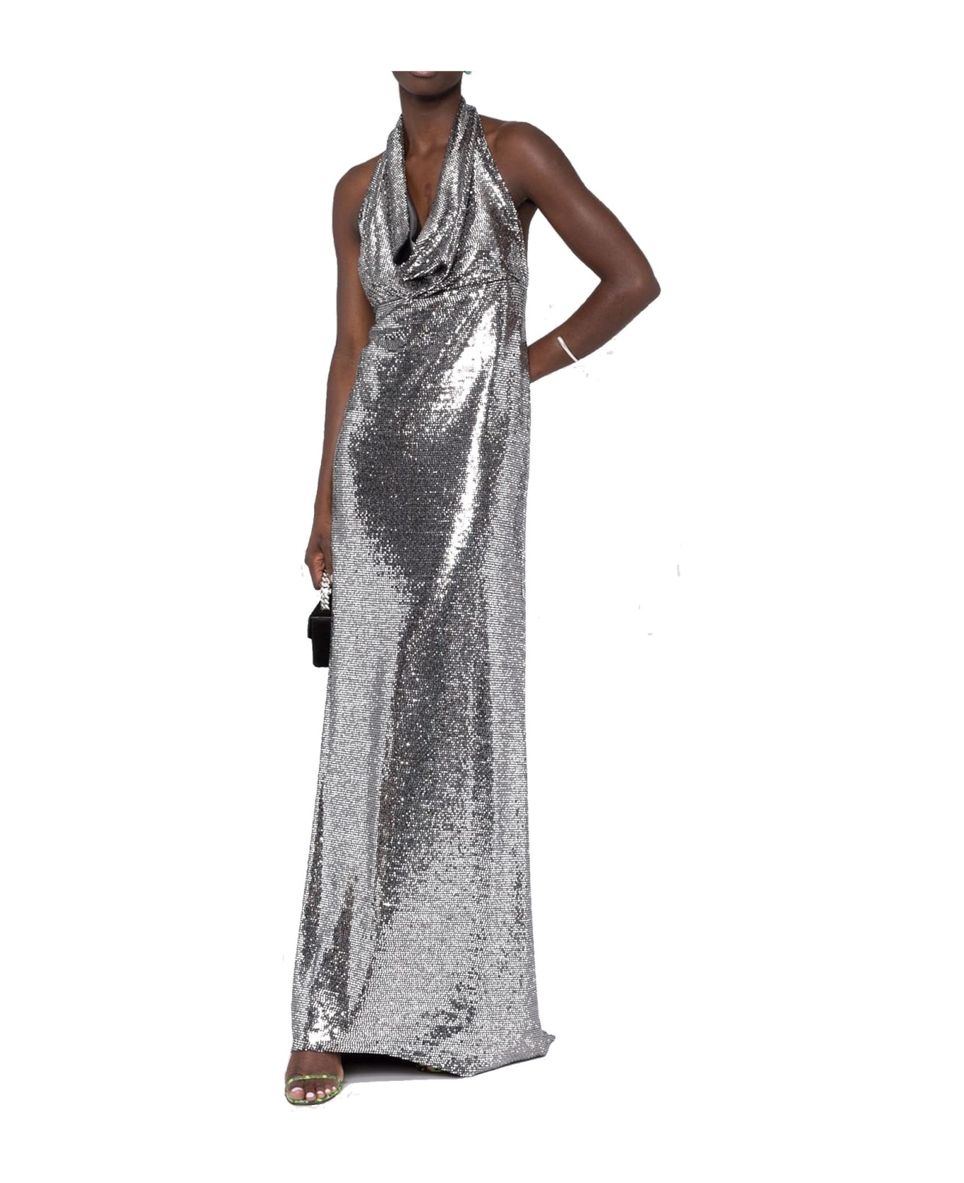 Blanca Vita Sequin-embellished Long Dress - Silver